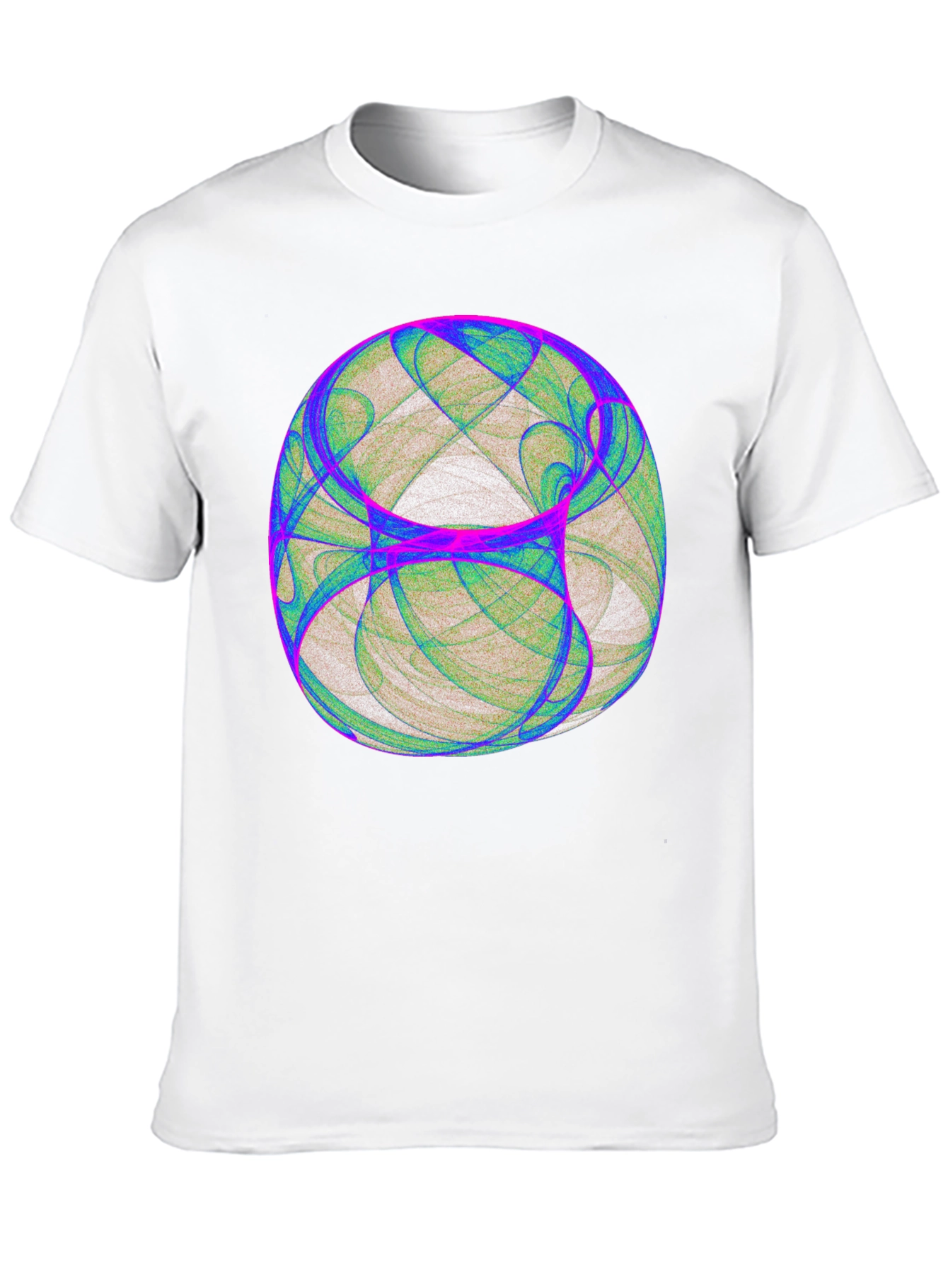 Black Abstract Orb Graphic Tee - Black Cotton Blend T-Shirt view 10