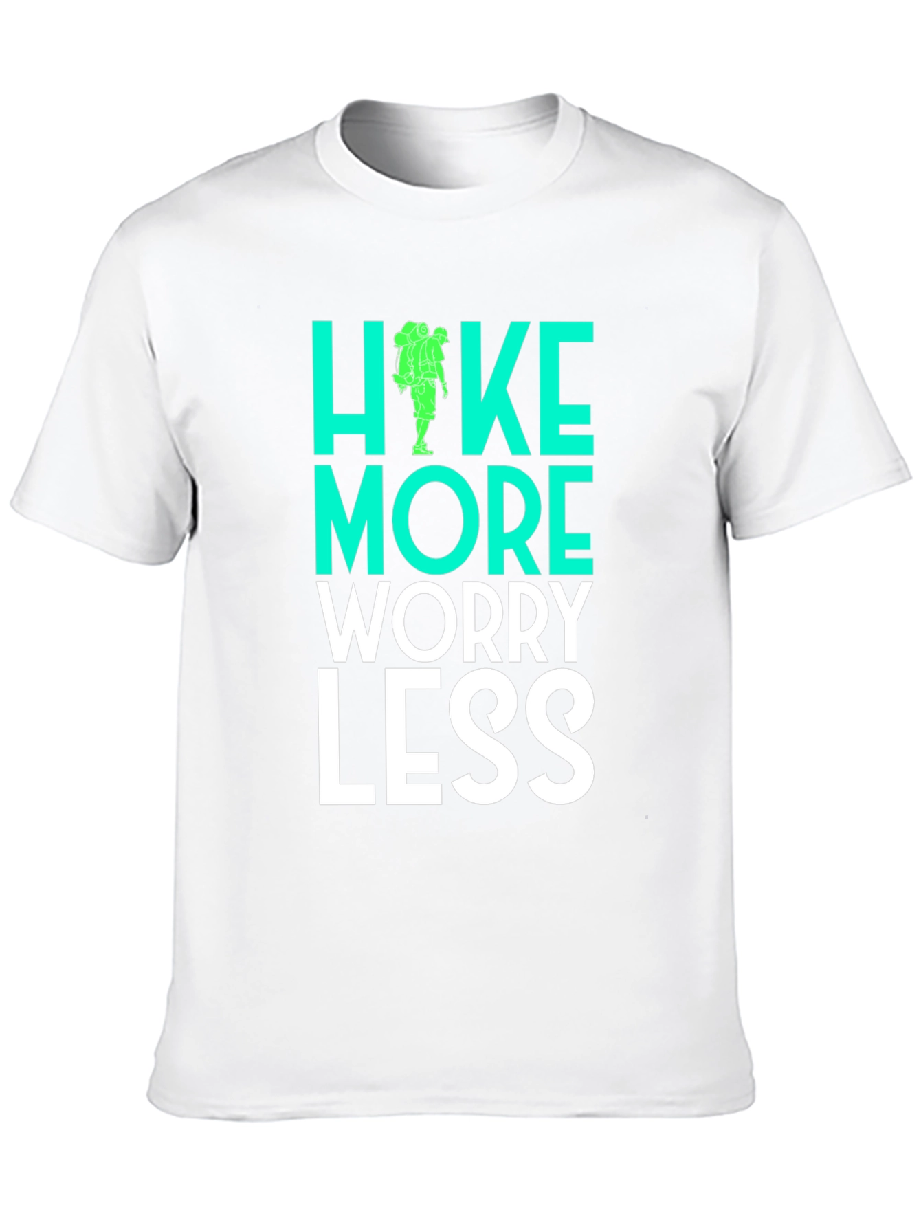 Black Hike More Worry Less Graphic Tee view 10