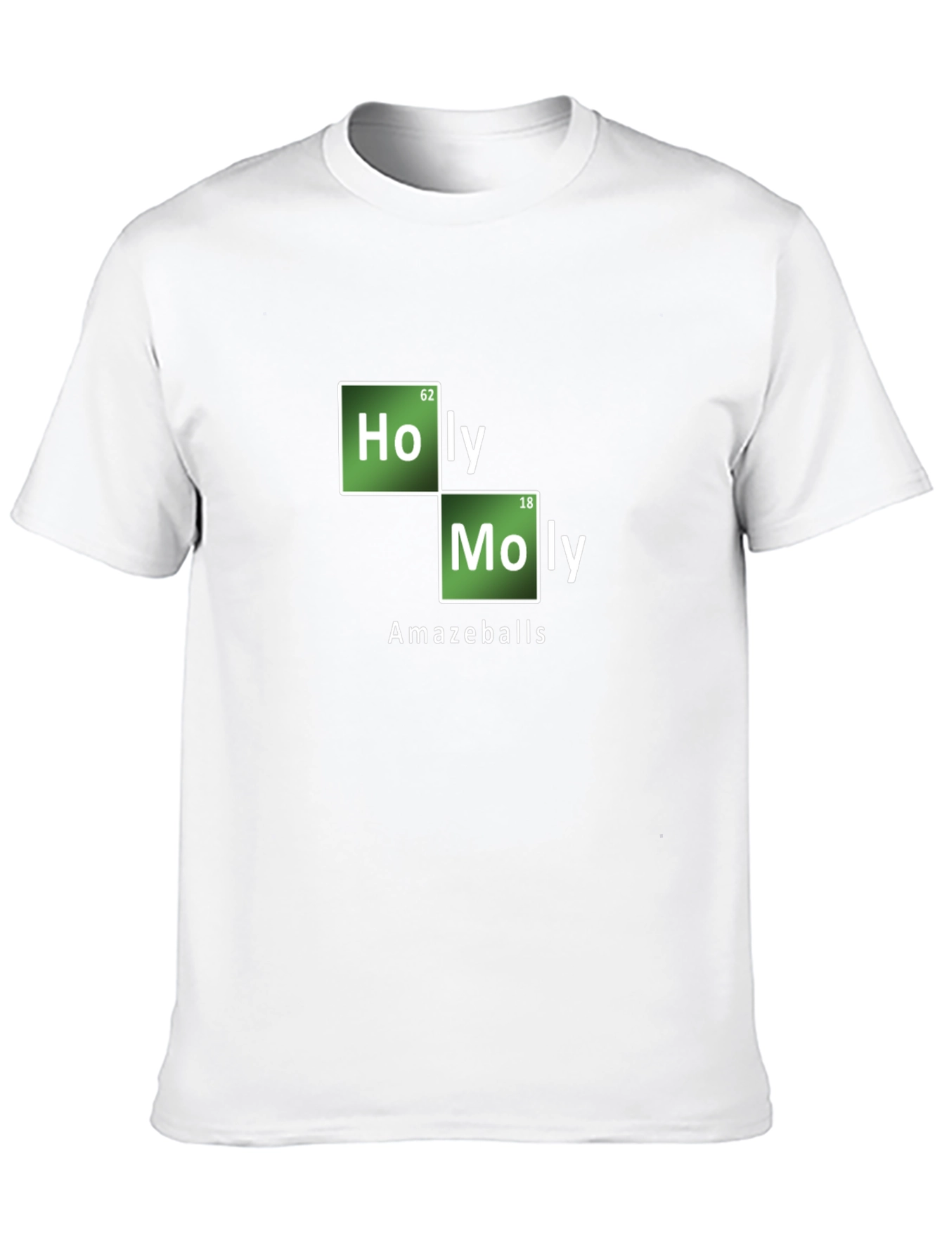 Black Holy Moly AmazeBalls T-Shirt - Funny Periodic Table Tee view 10