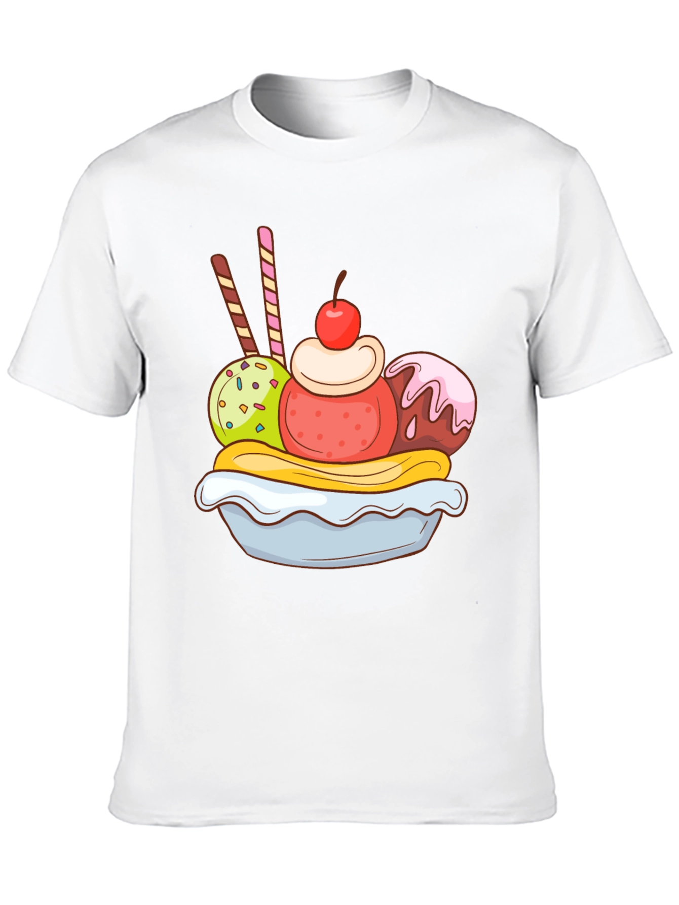 Black Banana Split Graphic Tee - Dessert Lover T-Shirt view 10