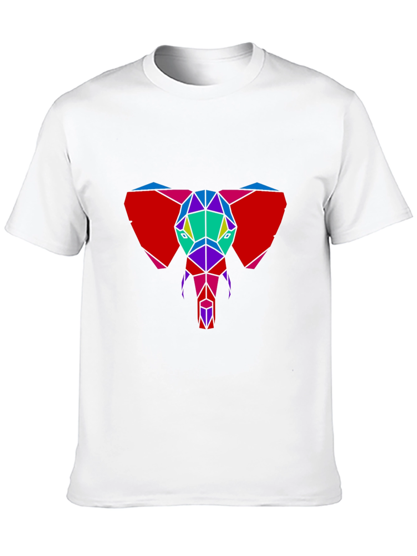 Black Geometric Elephant Graphic Tee - Unique Design view 10