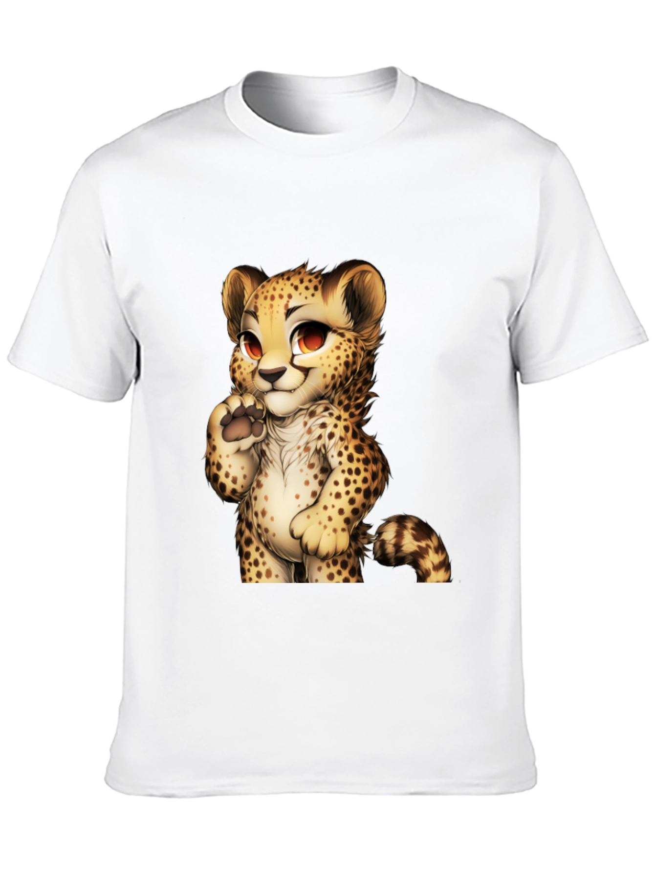 Black Cute Cheetah Graphic Tee - Black view 10