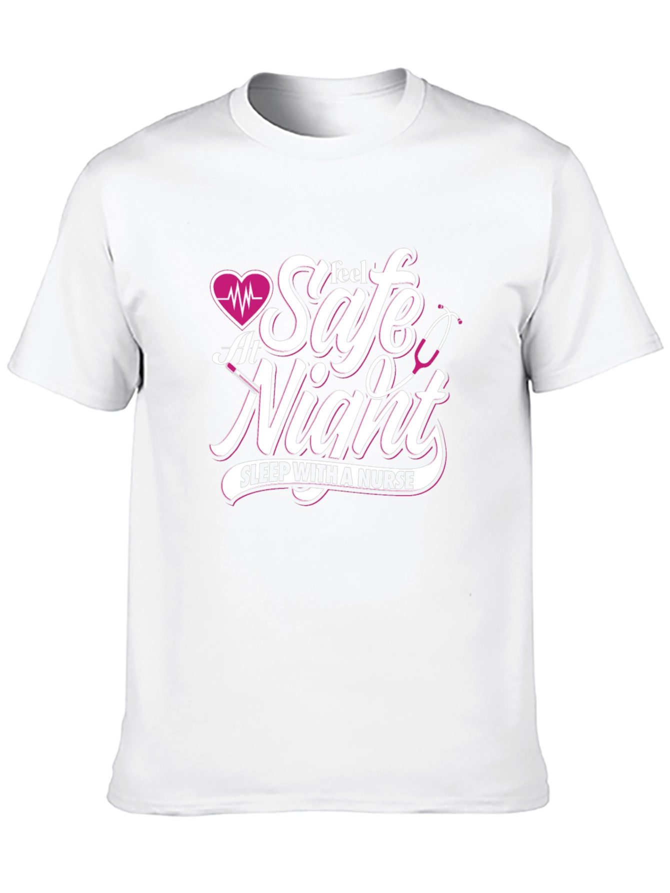 Black Feel Safe At Night Nurse T-Shirt view 10