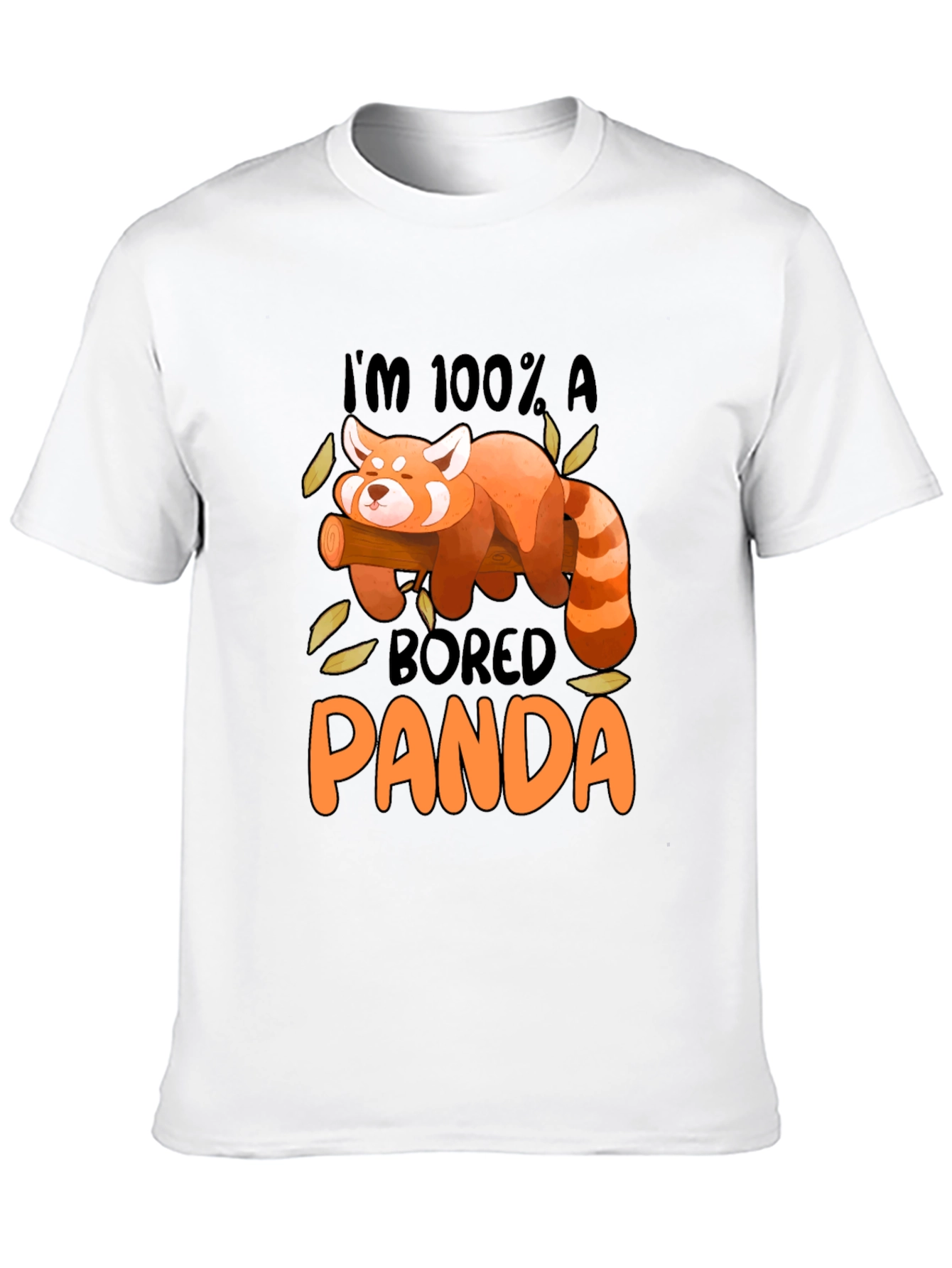 Black Bored Panda Graphic Tee - Black Cotton Casual Shirt view 10