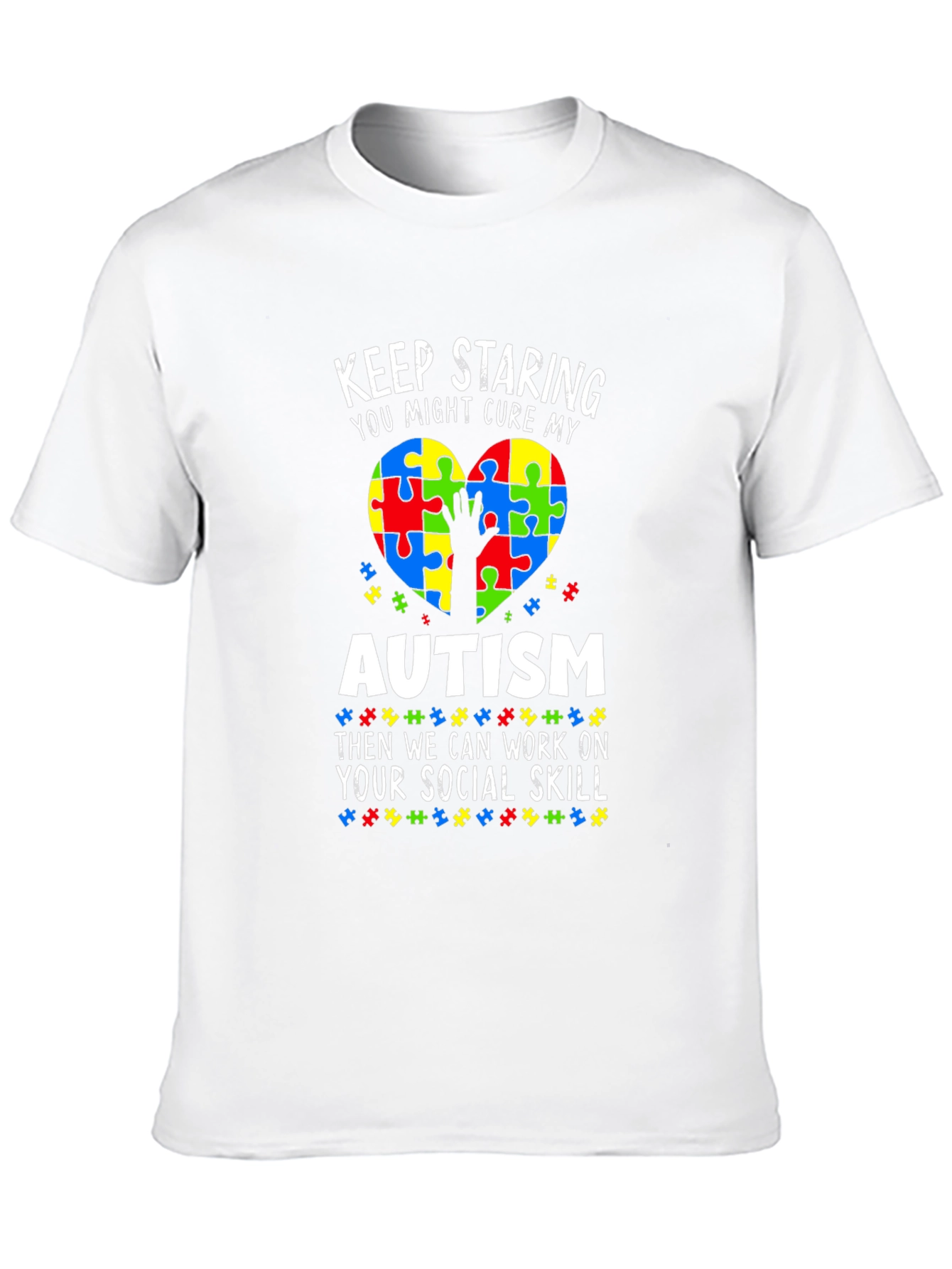 Black Autism Awareness T-Shirt Social Skills view 10
