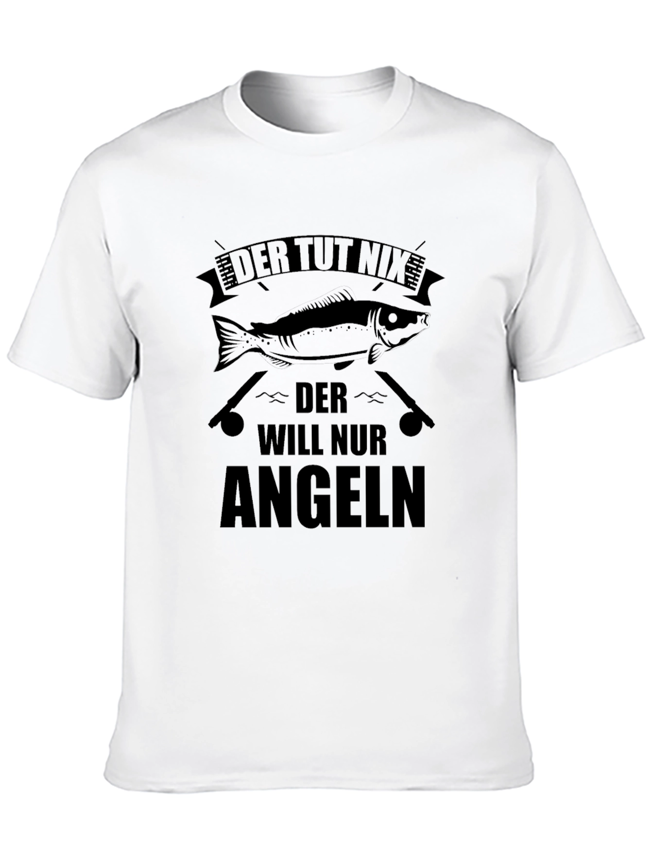 Black Fishing Graphic T-Shirt - "Der Tut Nix Angeln" view 10