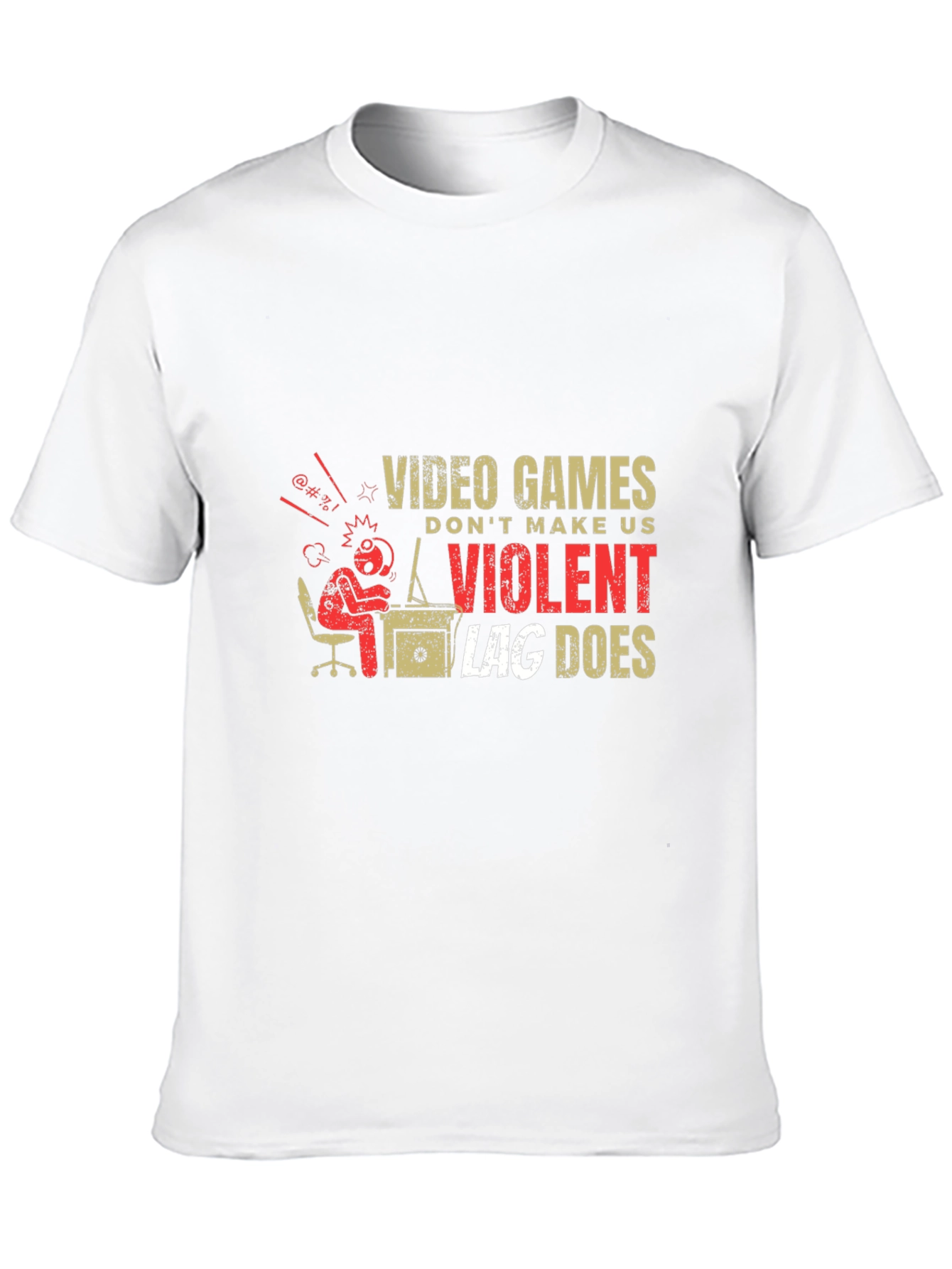 Black Video Game Lag T-Shirt view 10