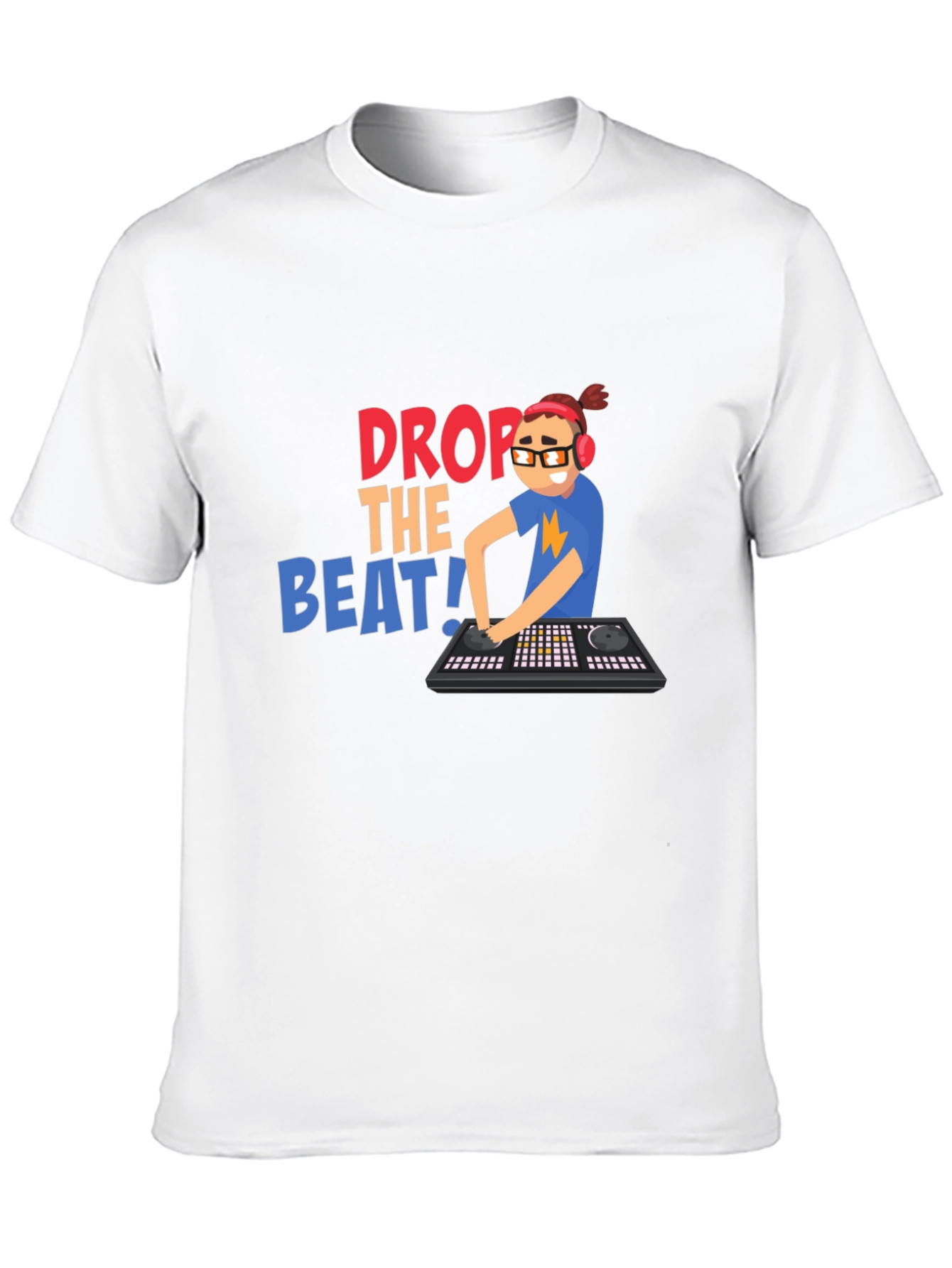 Black Drop the Beat T-Shirt - DJ Graphic Tee view 10