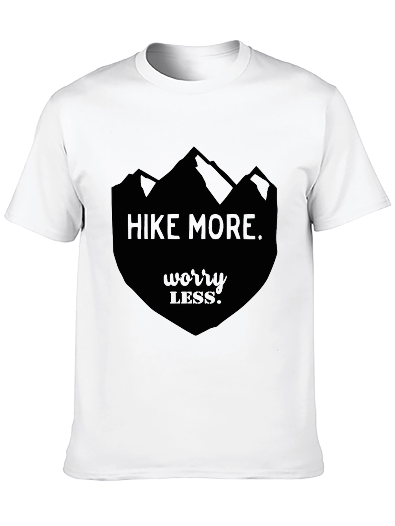 Black Hike More Worry Less Black Graphic Tee view 10
