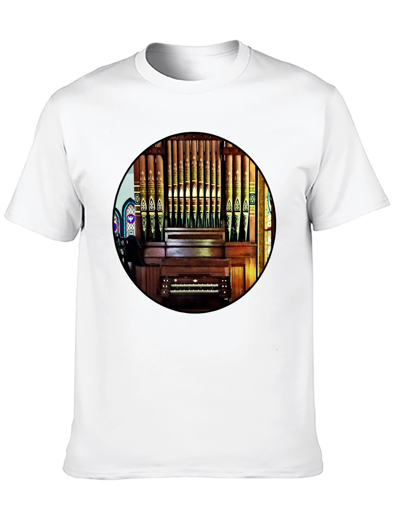 Black Vintage Organ T-Shirt view 10