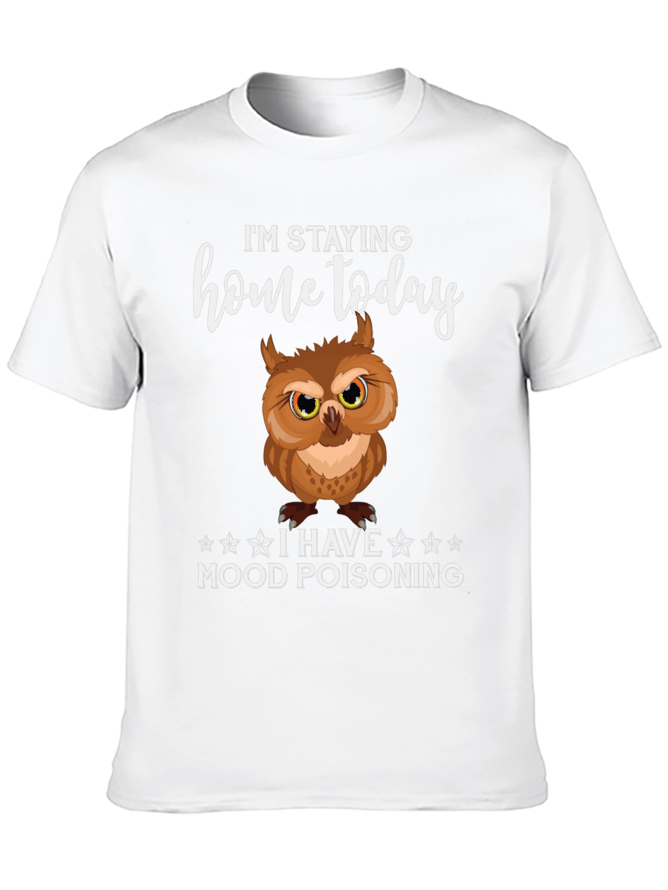 Black I'm Staying Home Mood Poisoning Owl Graphic Tee view 10