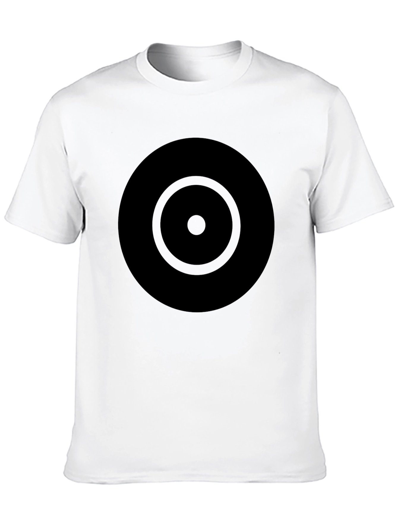 Black Men's Black Graphic Tee - Circle Target Design view 10