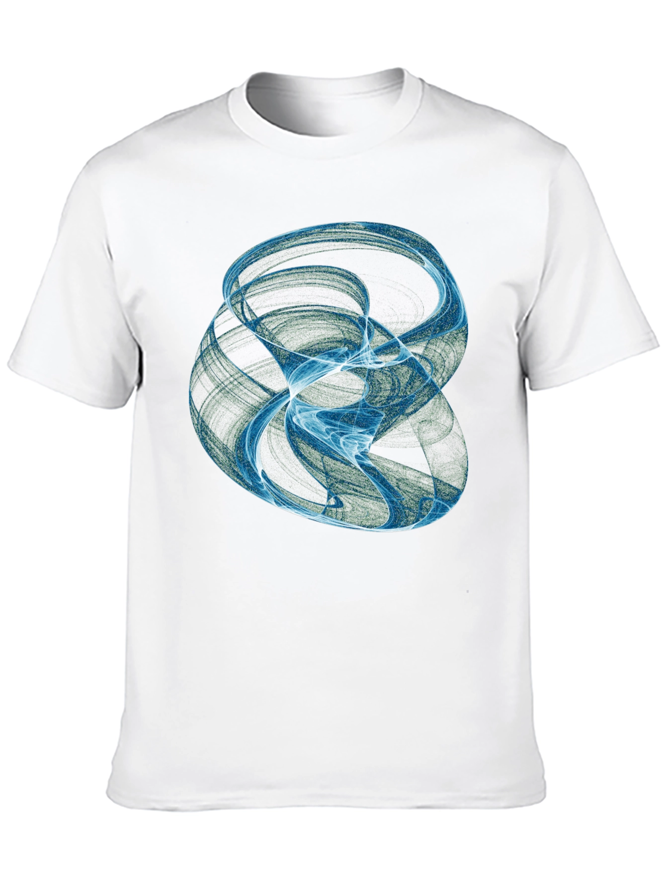 Black Abstract Swirl Graphic Black T-Shirt view 10