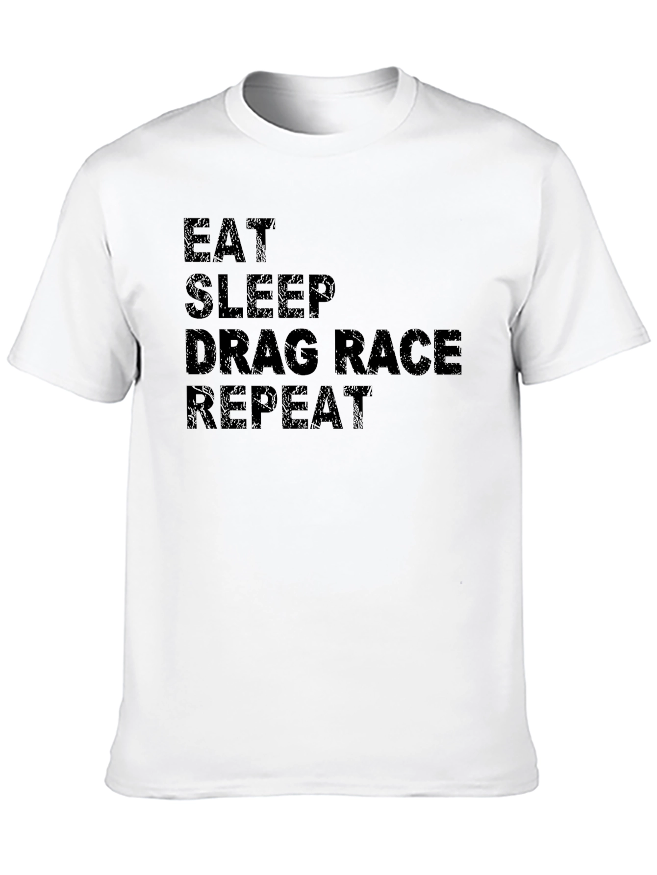 Black Eat Sleep Drag Race Repeat Men's Black T-Shirt view 10