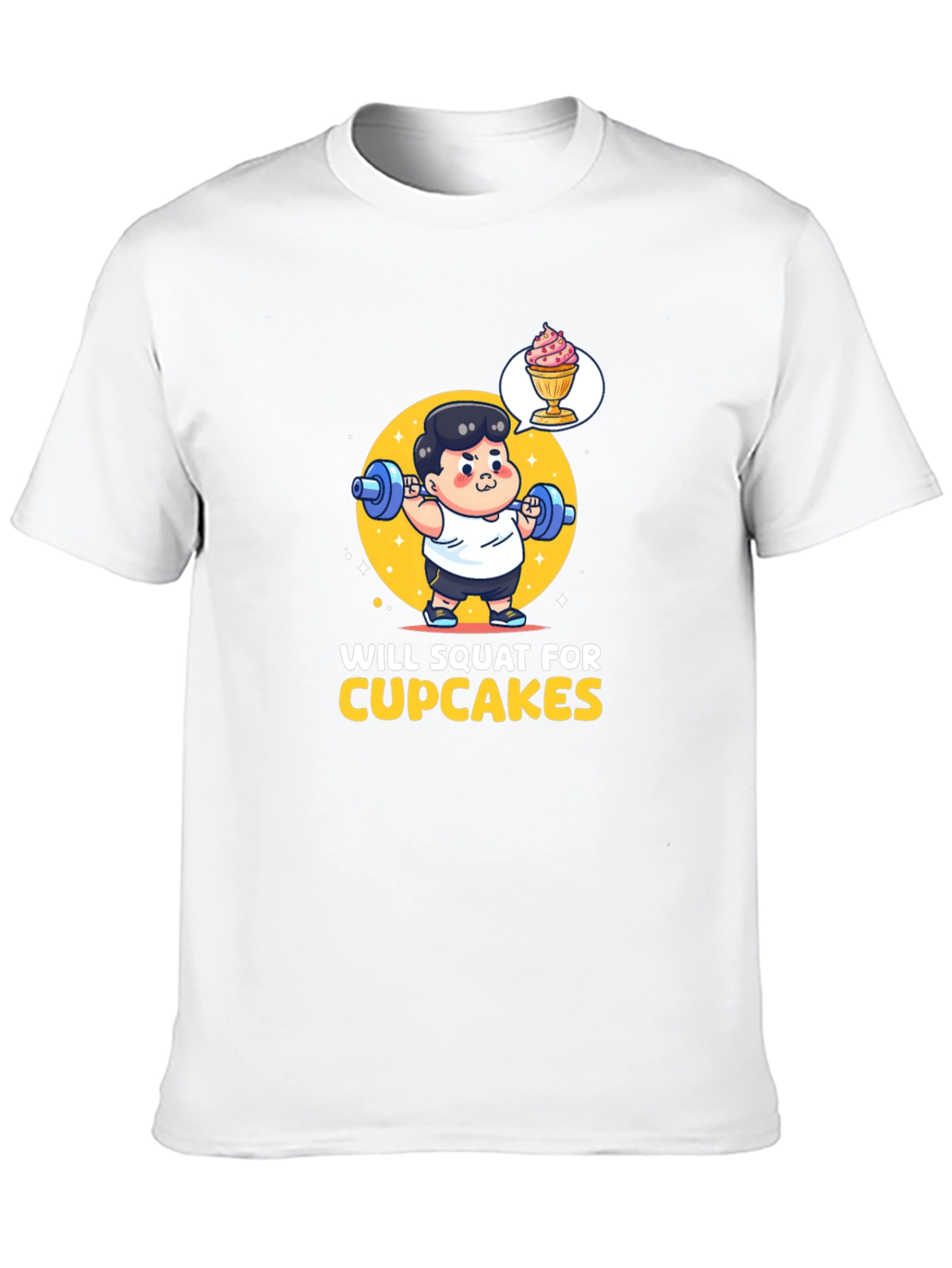 Black Will Squat for Cupcakes Graphic Tee view 10