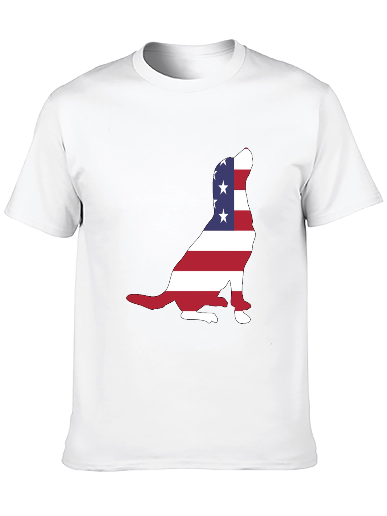 Black Patriotic Dog USA Flag T-Shirt view 10