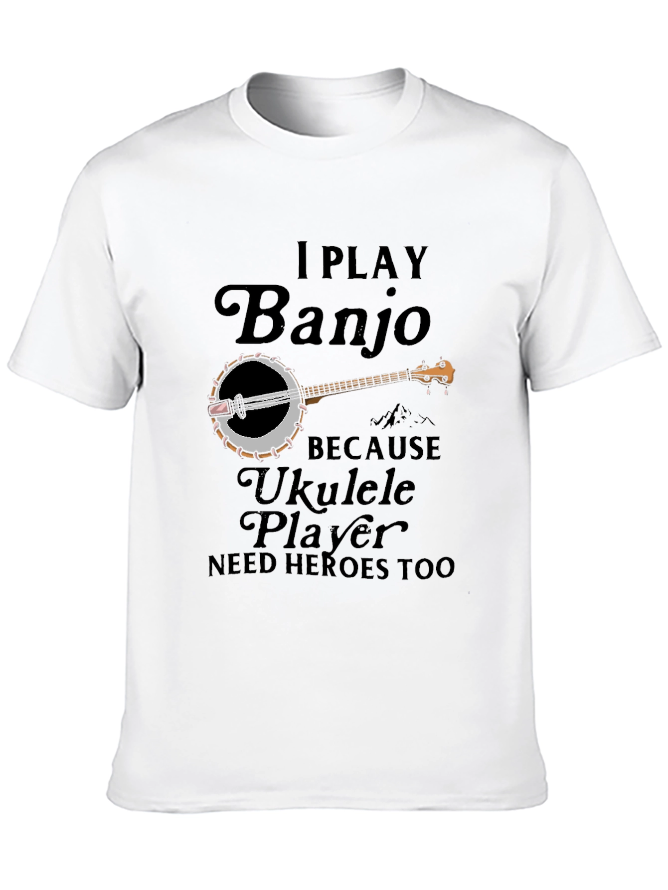 Black Banjo Player T-Shirt - Ukulele Heroes Tee view 10