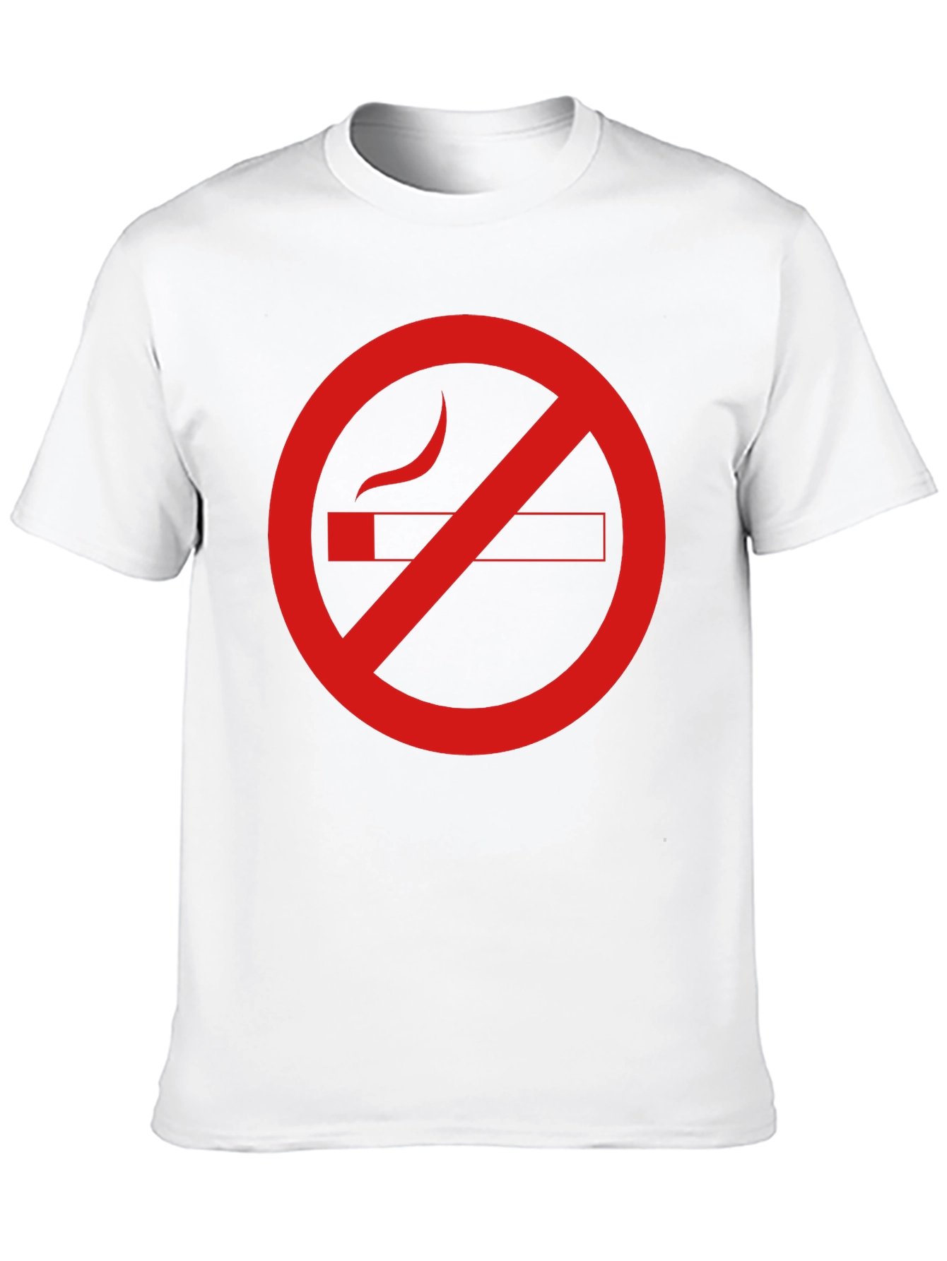 Black No Smoking Graphic Tee - Black Cotton Casual T-Shirt view 10