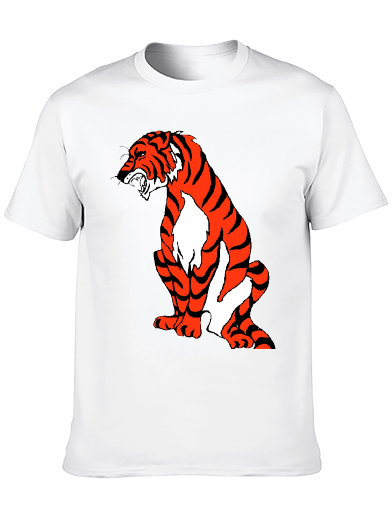 Black Tiger Graphic Black T-Shirt view 10