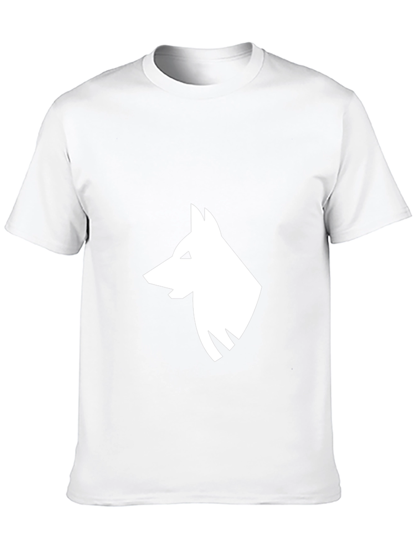 Black Black T-Shirt with White Wolf Graphic view 10