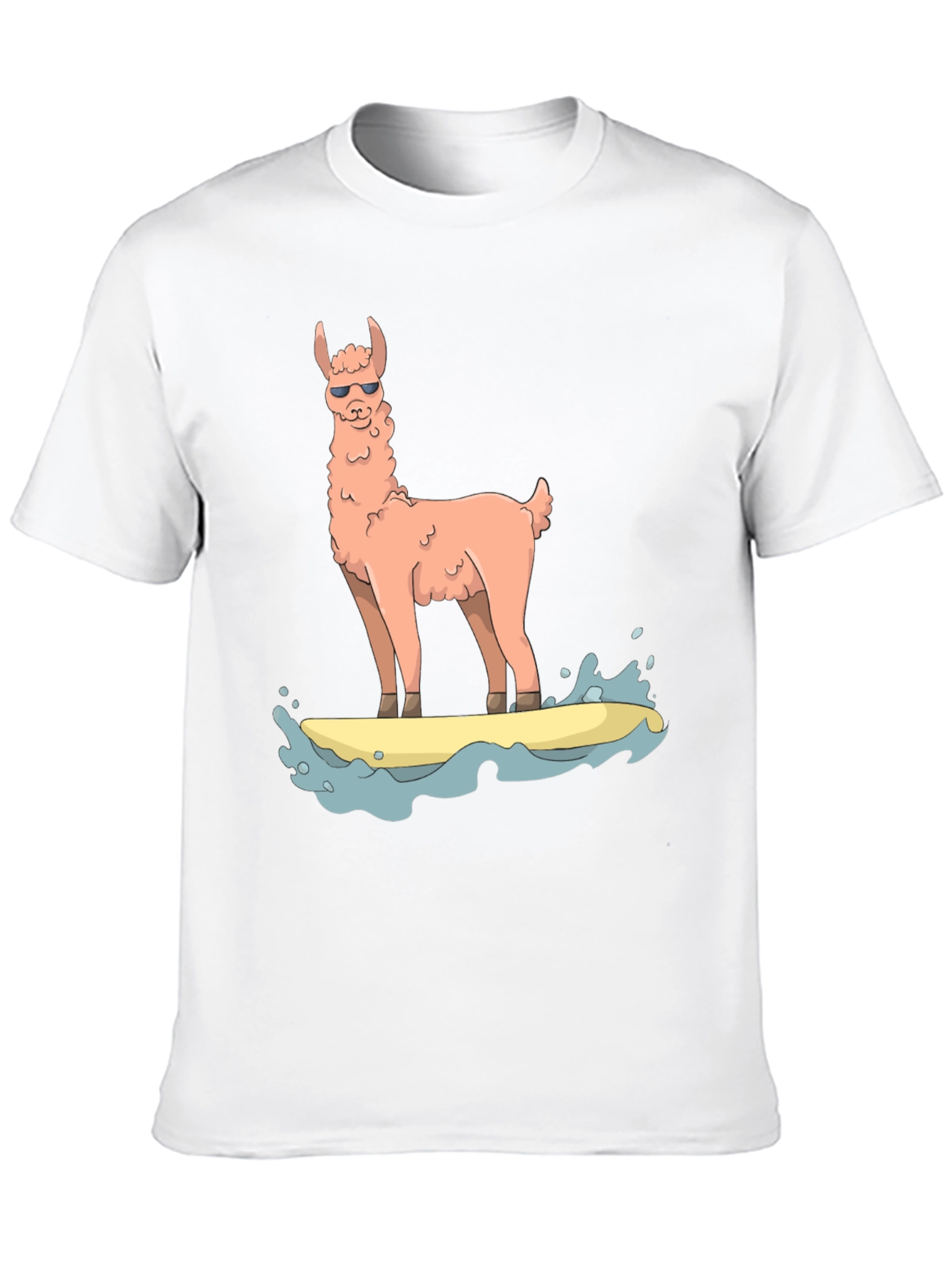Black Surfing Llama Graphic Tee view 10