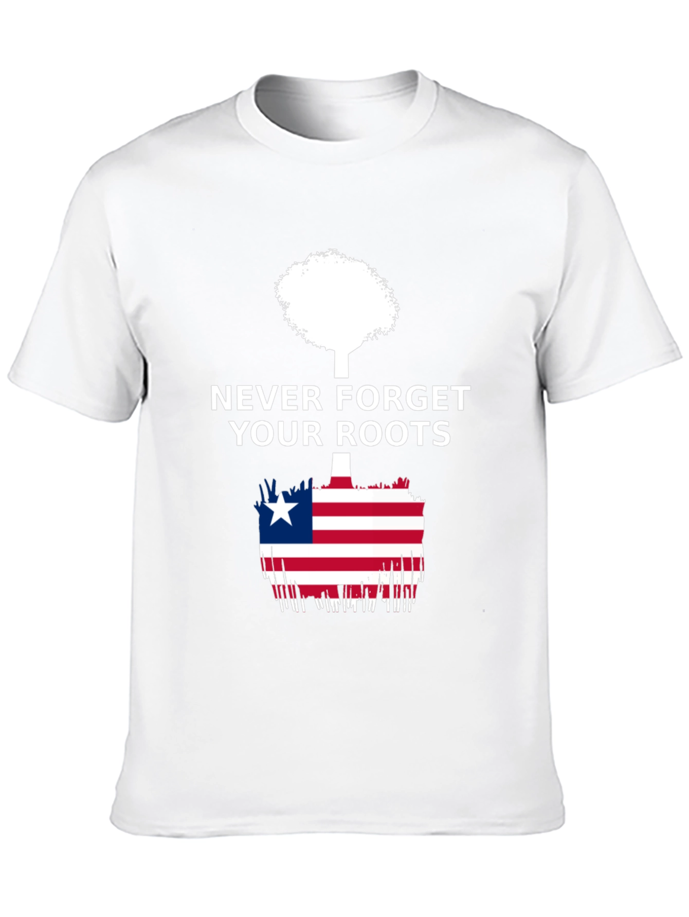 Black Never Forget Your Roots Liberia Flag T-Shirt view 10