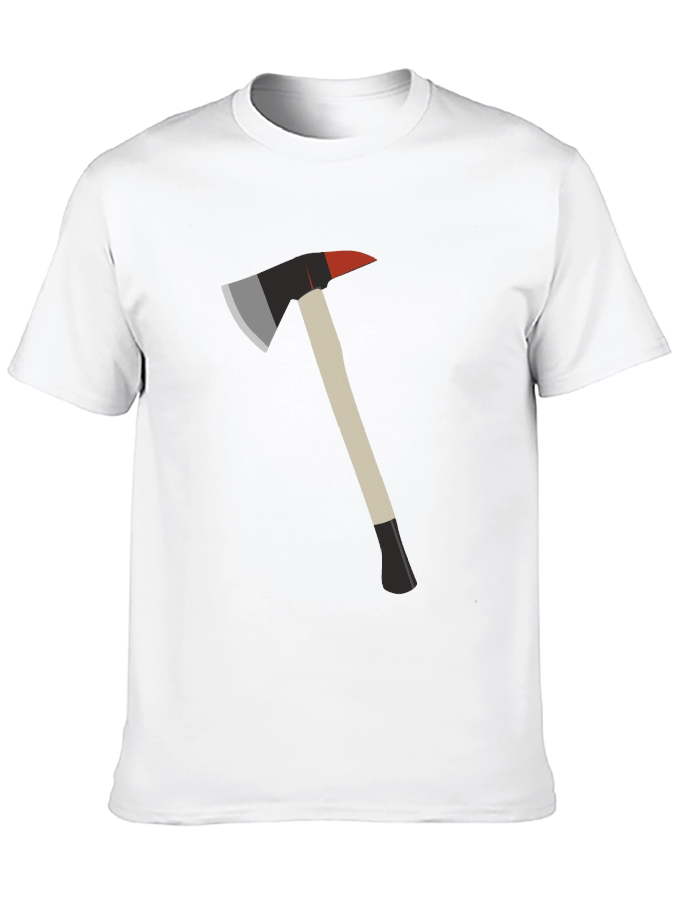 Black Fire Axe Graphic Tee - Black Cotton T-Shirt view 10