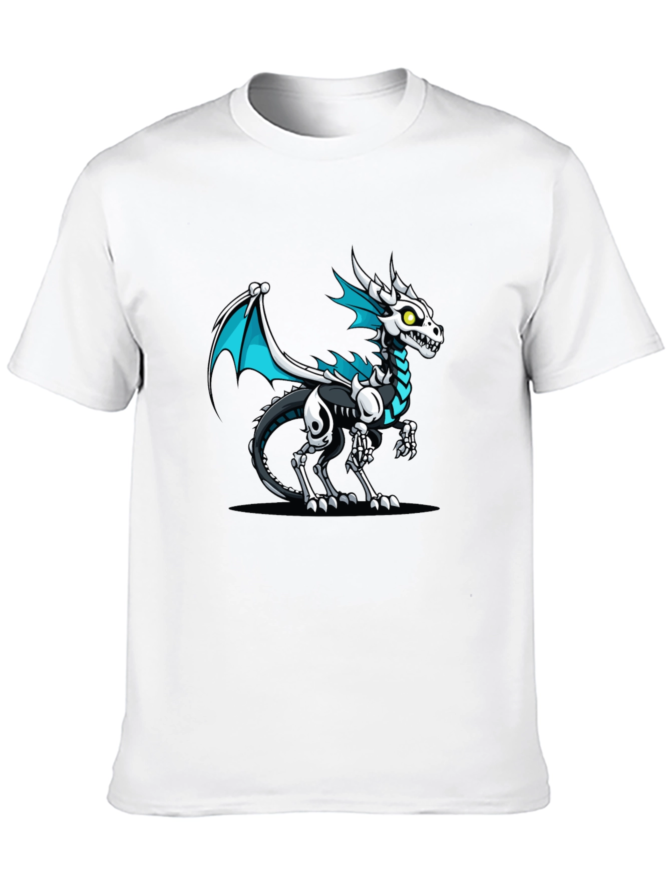 Black Dragon Skeleton Graphic Tee - Black view 10