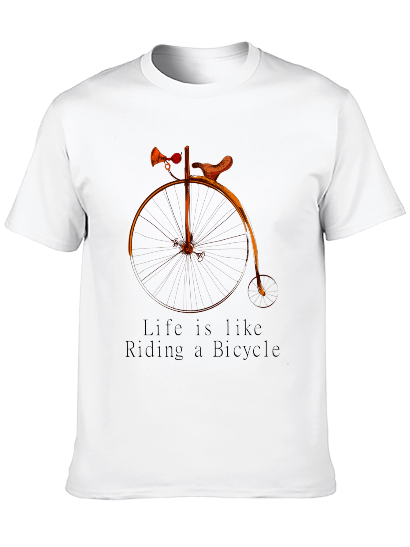 Black Vintage Bicycle T-Shirt - "Life is like Riding" Graphic Tee view 10