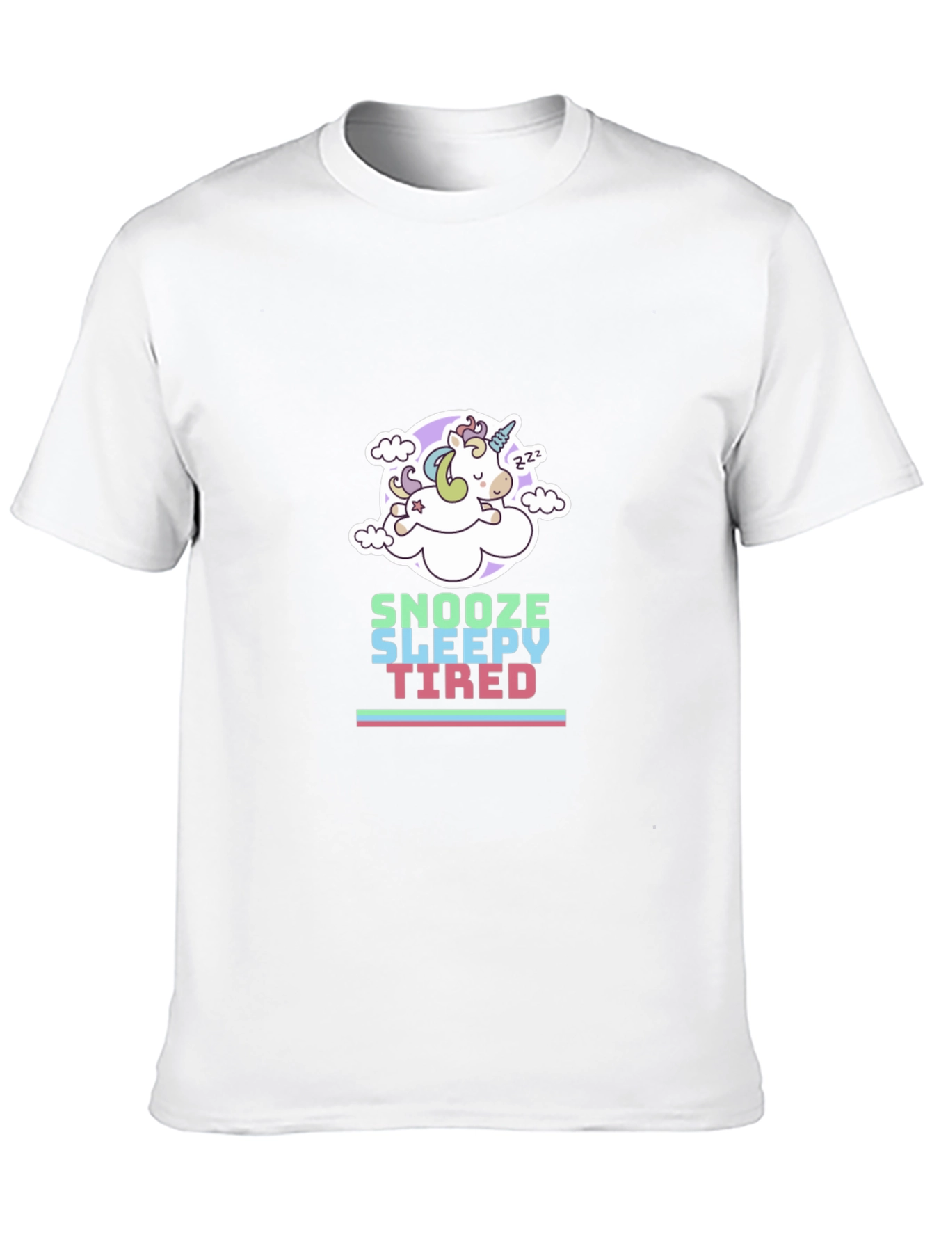 Black Snooze Sleepy Tired T-Shirt - Unicorn Design view 10