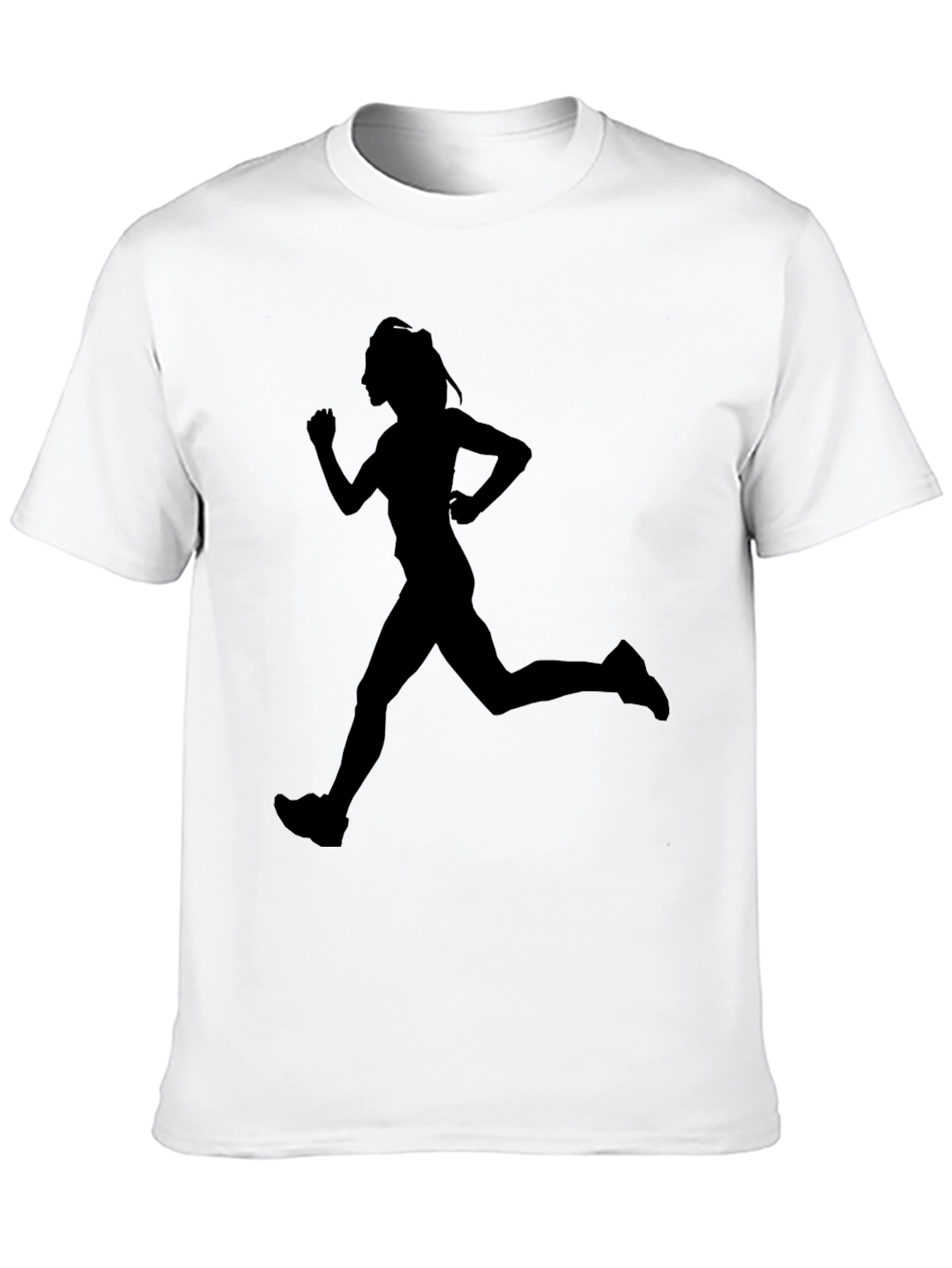 Black Runner Silhouette Black Graphic Tee view 10