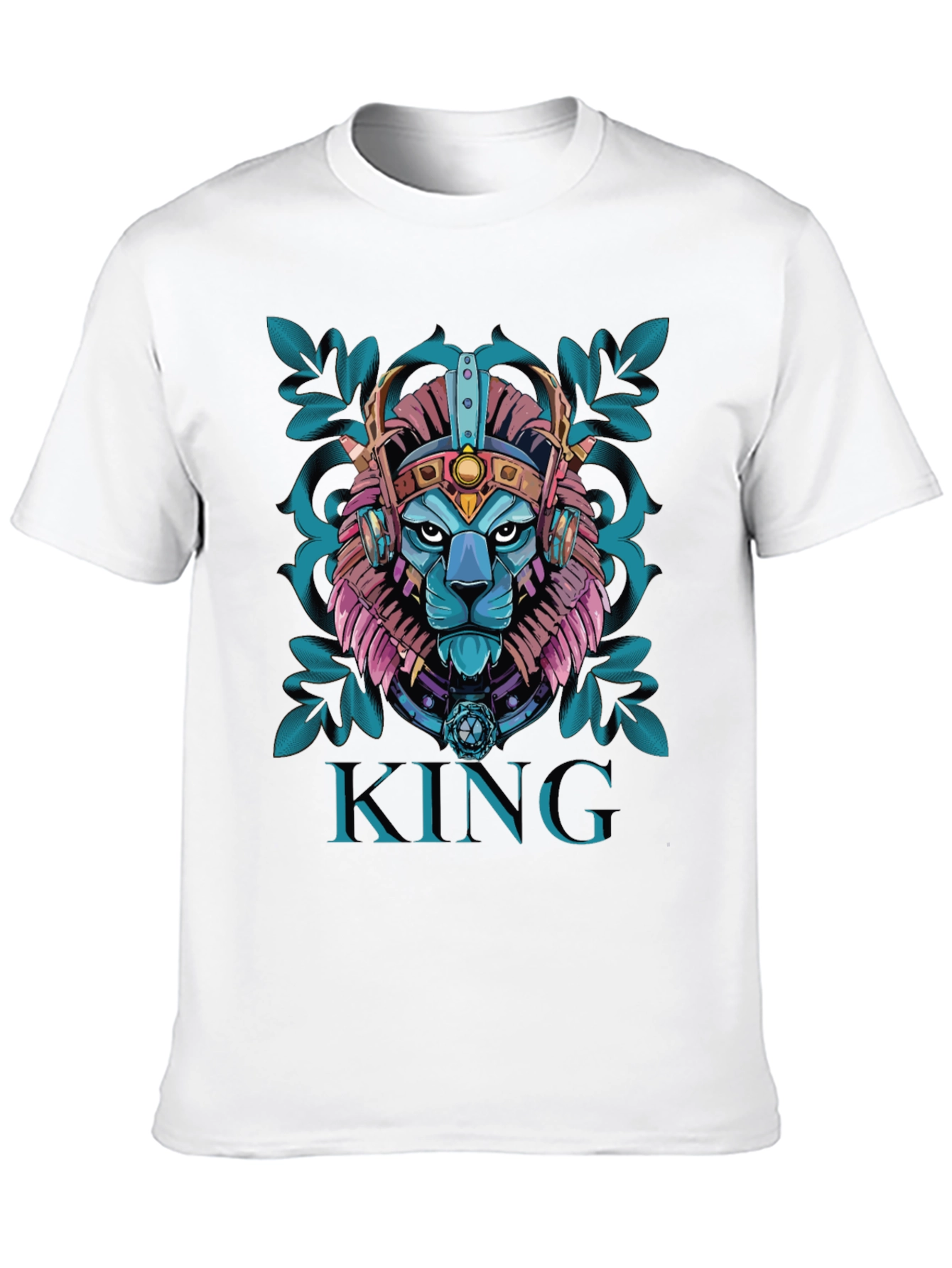 Black King Lion Graphic Tee - Unique Design view 10