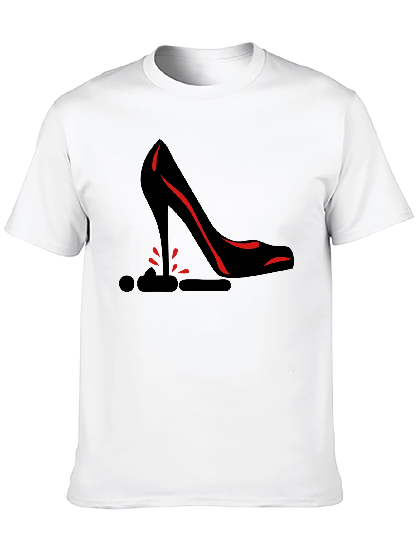 Black High Heel Graphic Black T-Shirt view 10