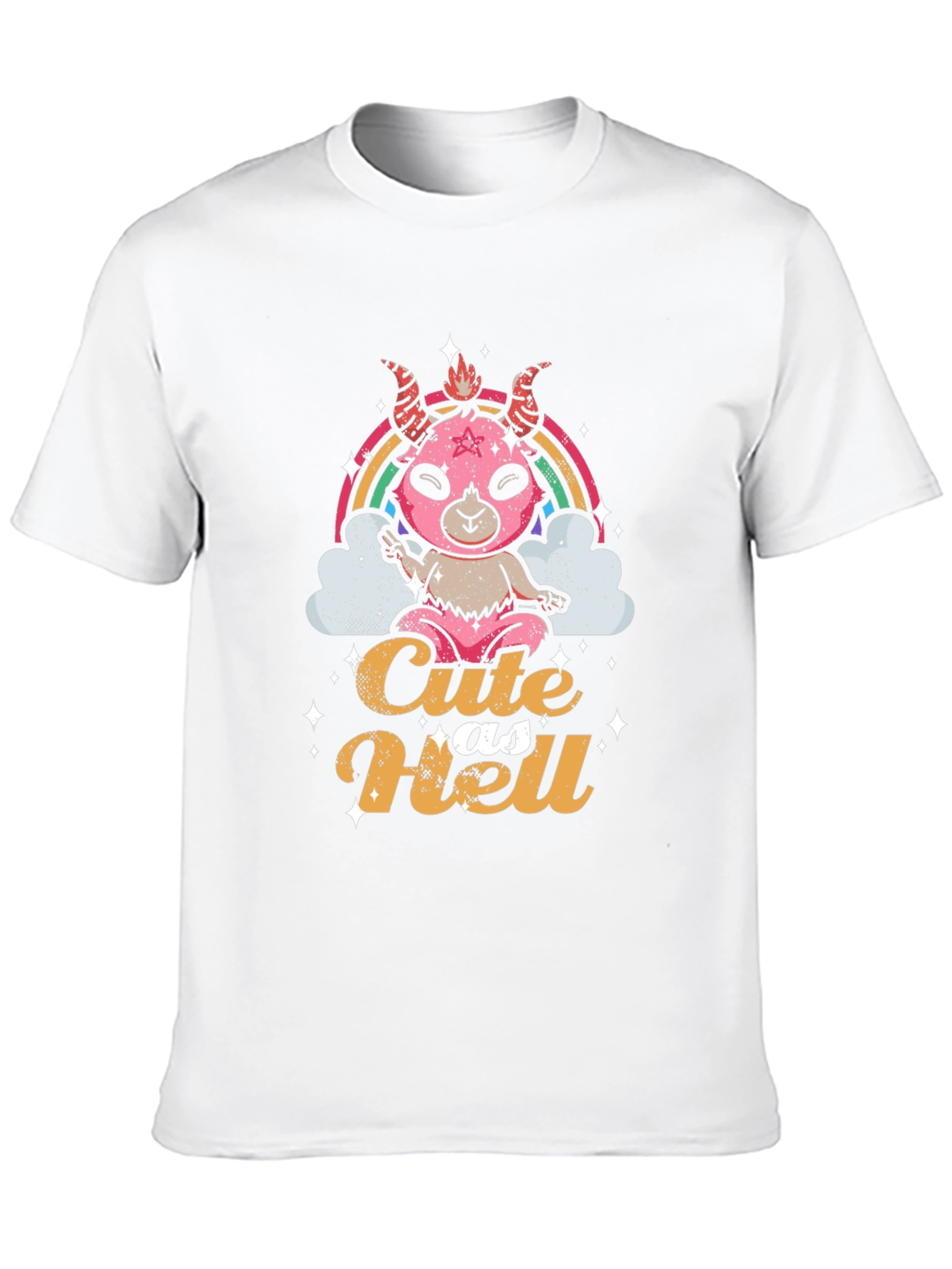 Black Cute as Hell Black T-Shirt view 10