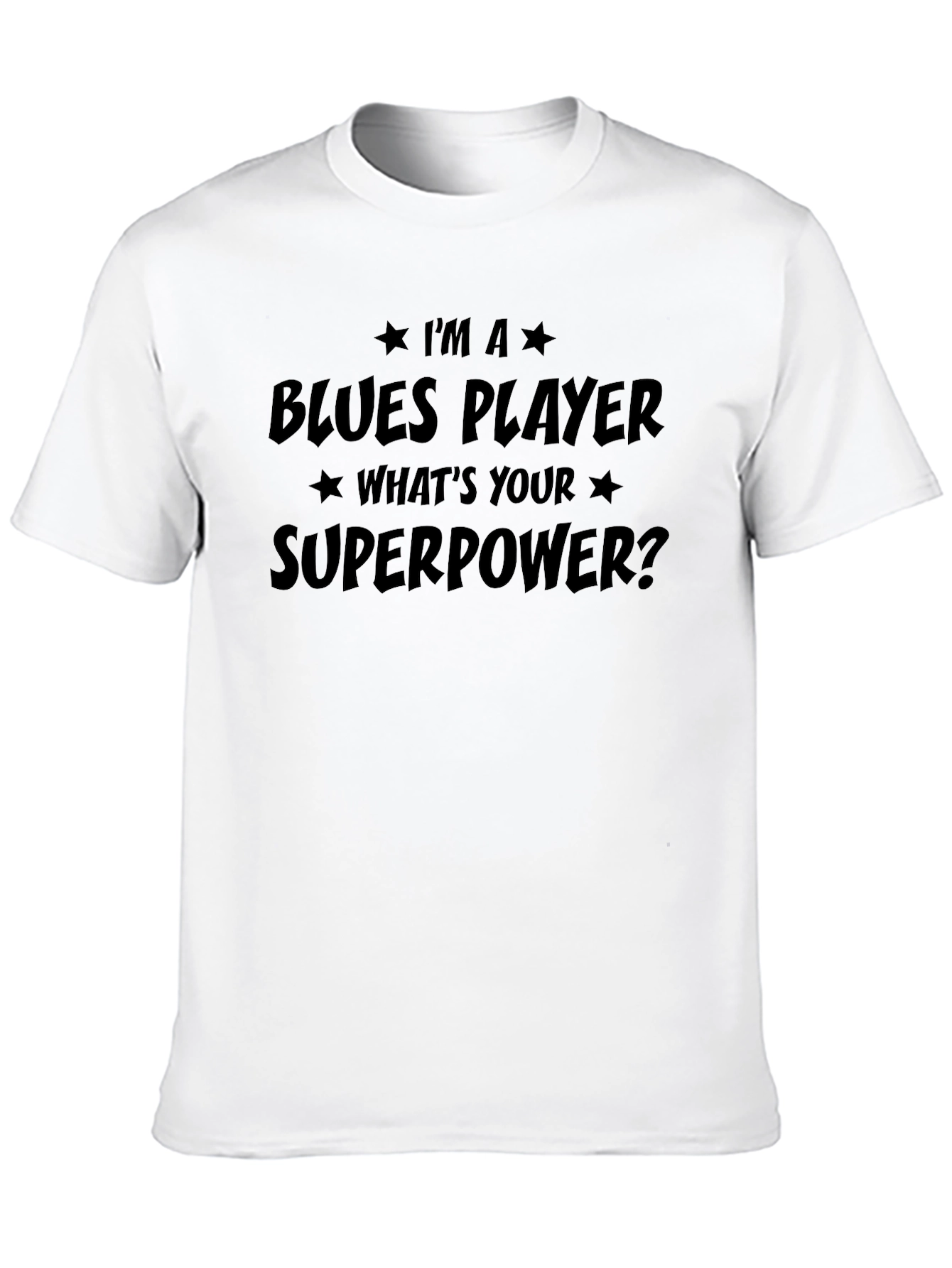 Black Blues Player Superpower T-Shirt - Musician Tee view 10