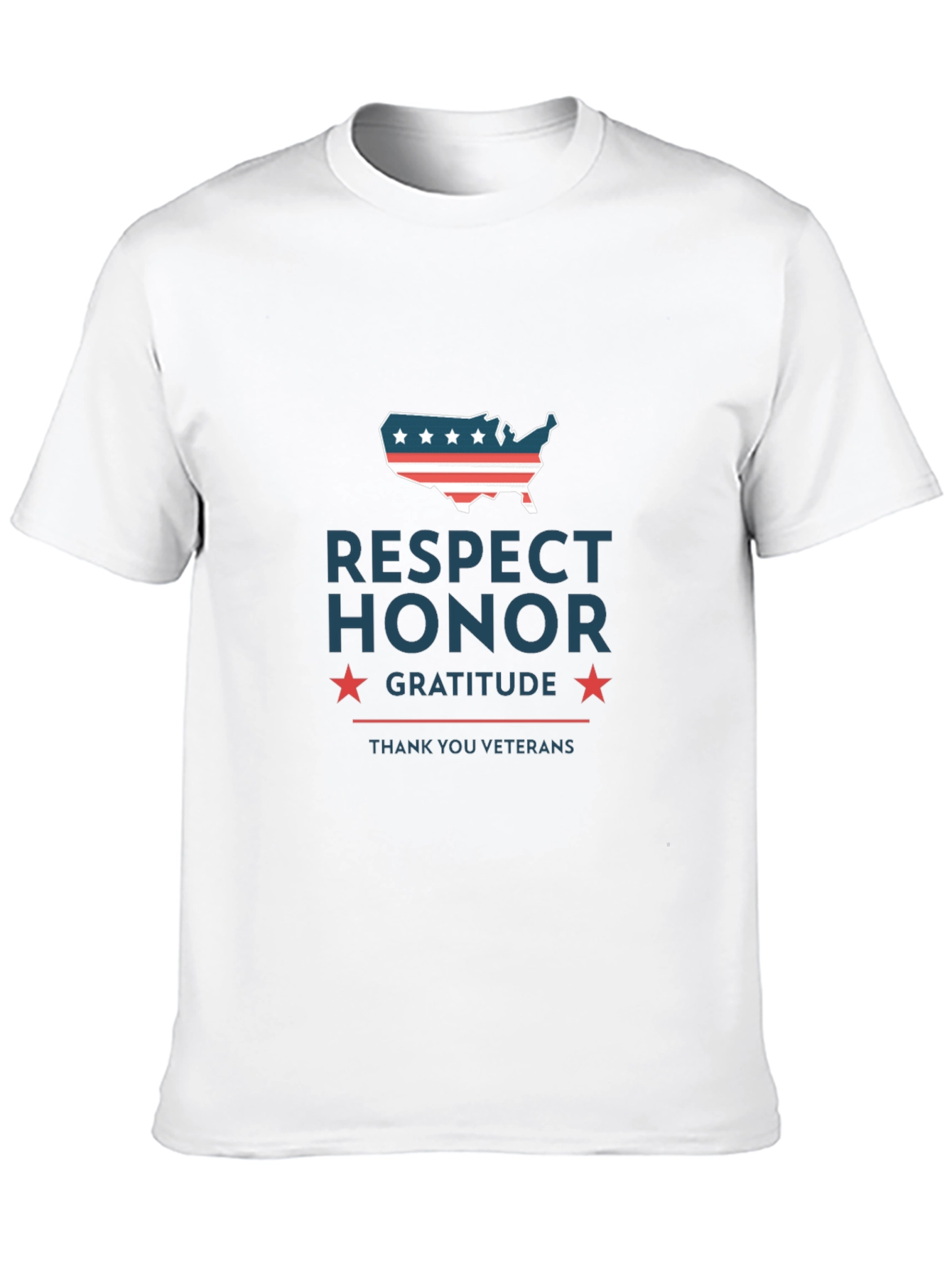 Black Respect Honor Gratitude Veterans T-Shirt view 10