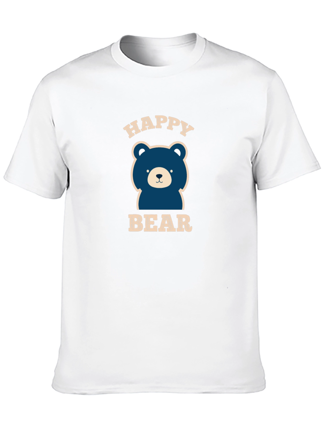 Black Happy Bear Graphic Tee - Black Cotton Blend view 10