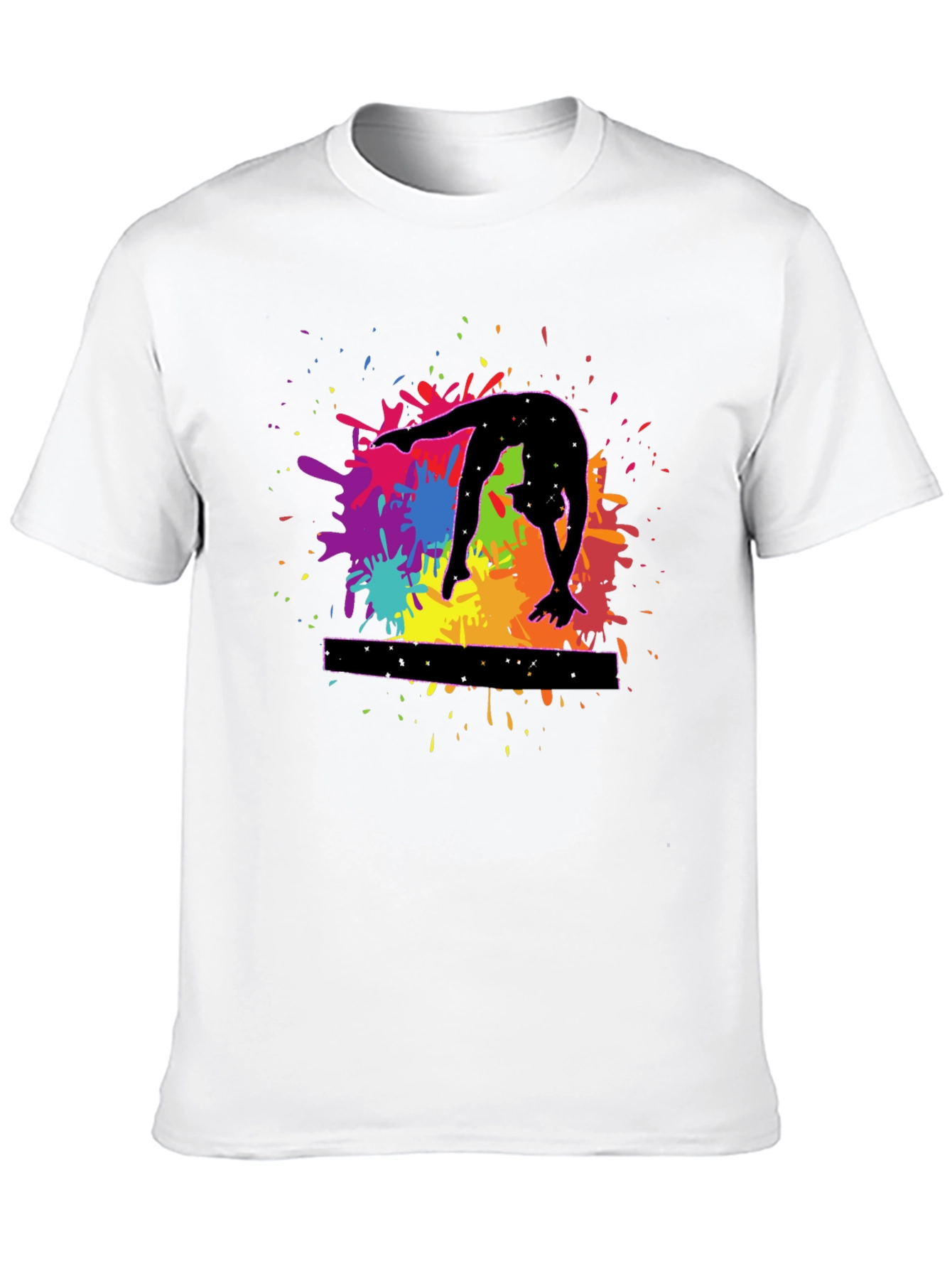 Gymnast Splash T-Shirt - Balance Beam Tee - 10