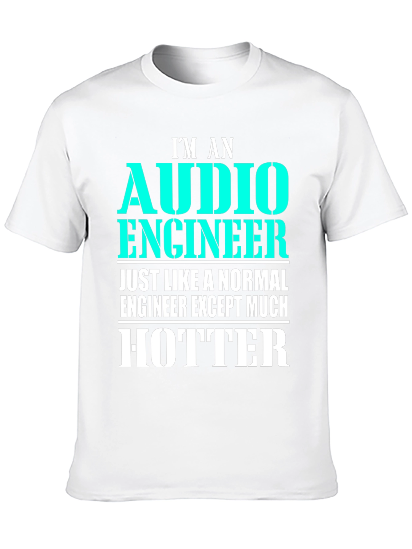 Black Audio Engineer T-Shirt - Much Hotter view 10