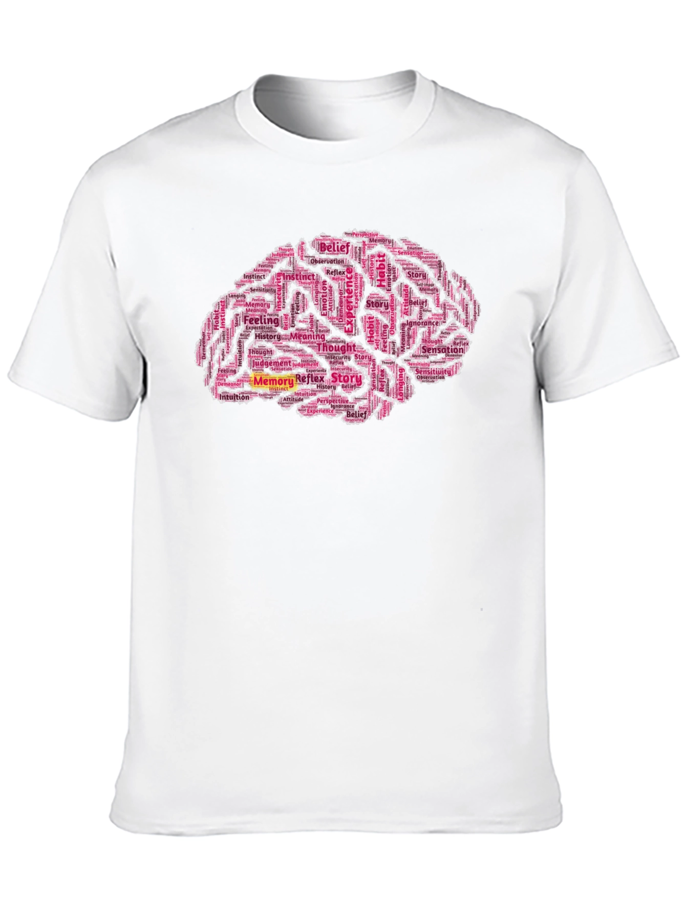 Black Brain Word Cloud Black T-Shirt view 10