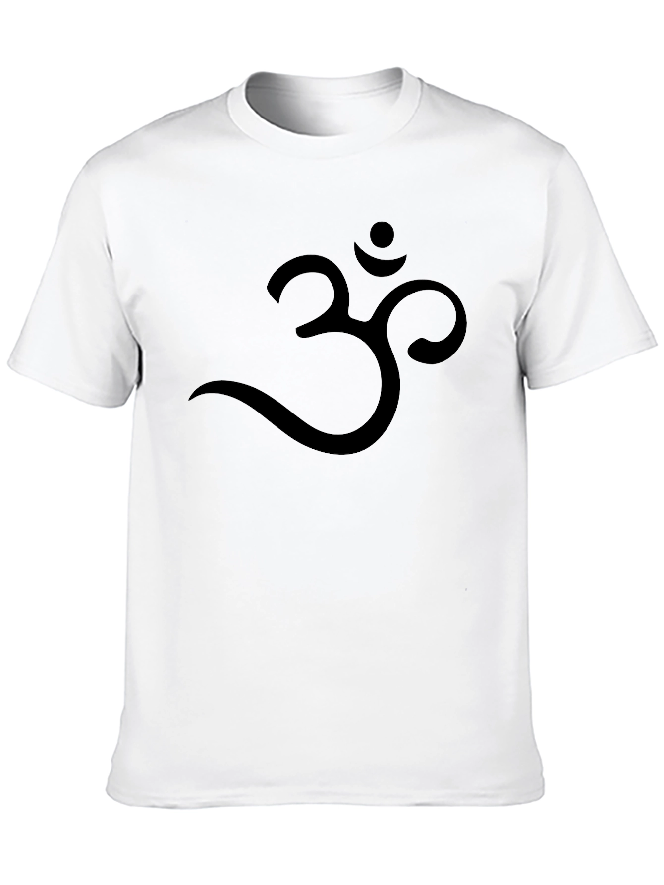 Black Om Symbol Graphic Tee - Relaxed Fit Black T-Shirt view 10