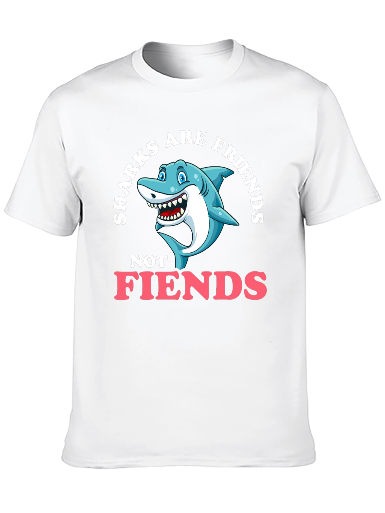Black Sharks Are Friends T-Shirt - Funny Graphic Tee view 10