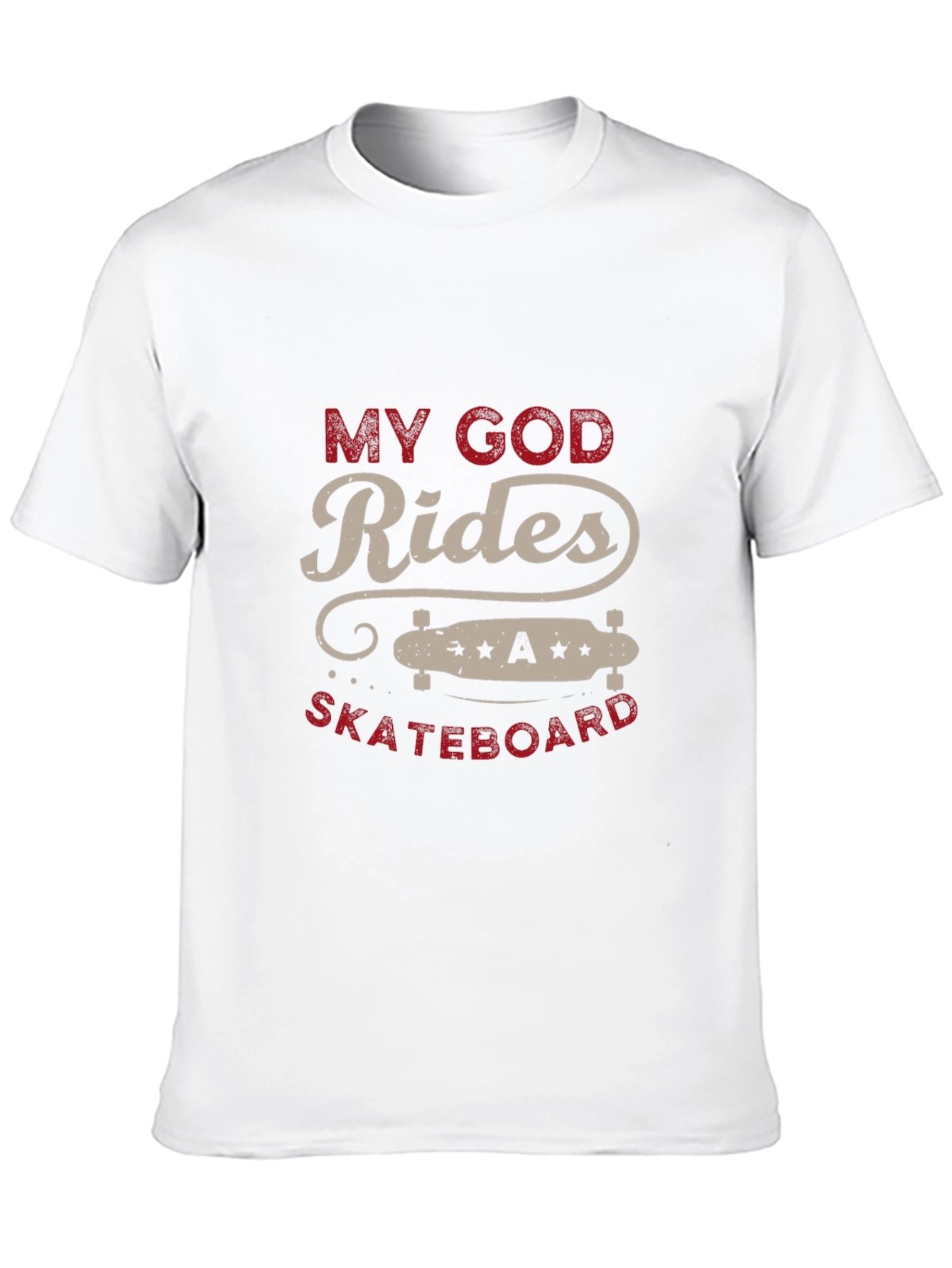 Black My God Rides A Skateboard T-Shirt view 10