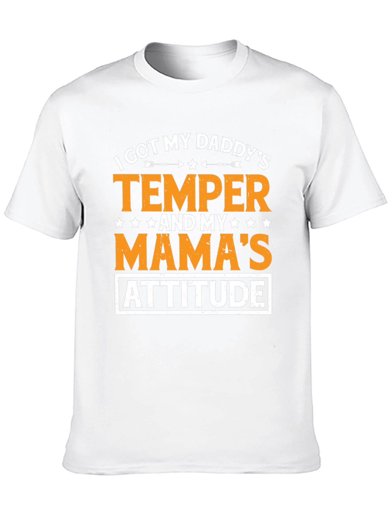 Black Daddy's Temper, Mama's Attitude T-Shirt view 10