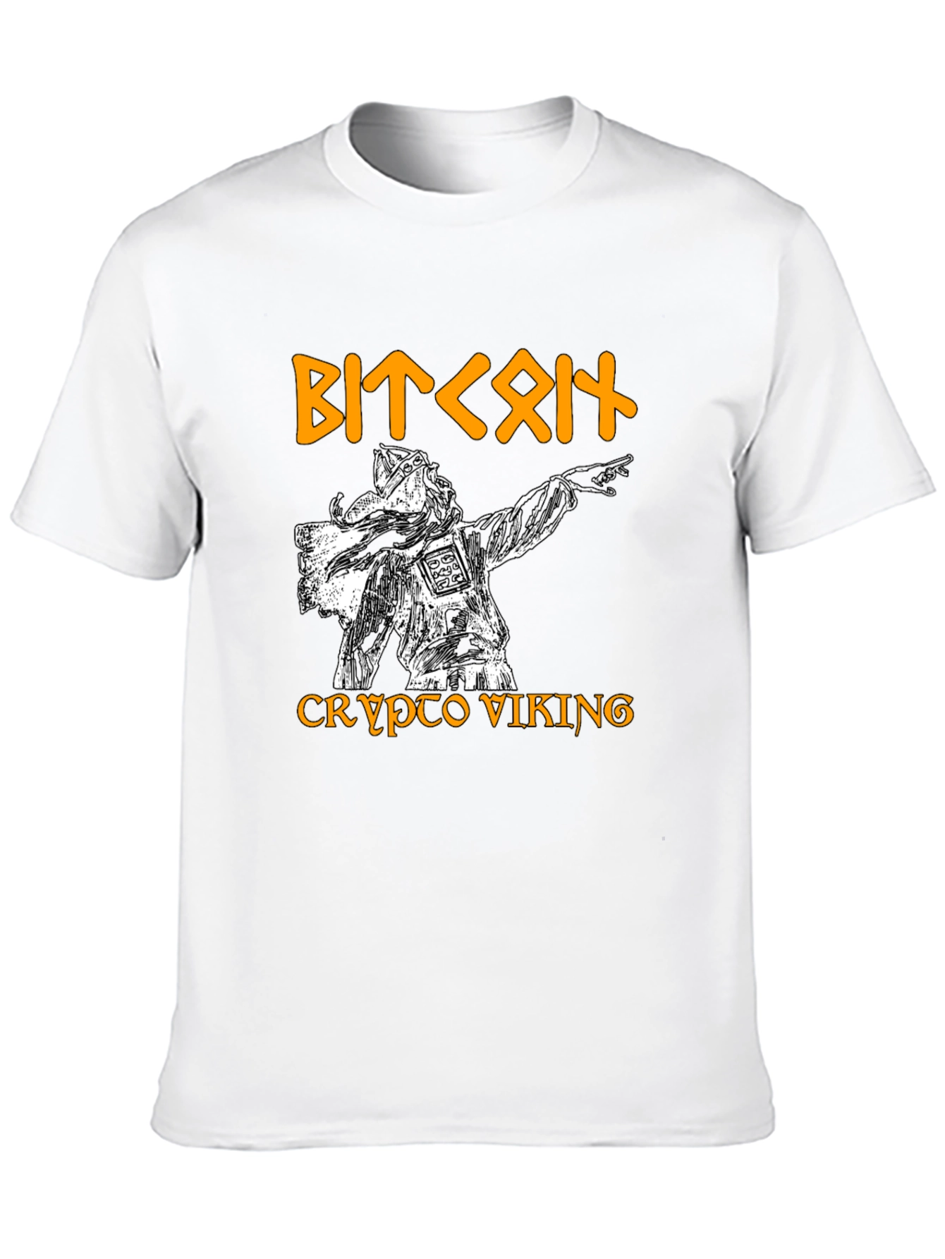 Black Crypto Viking Graphic Tee - Bitcoin Fan T-Shirt view 10