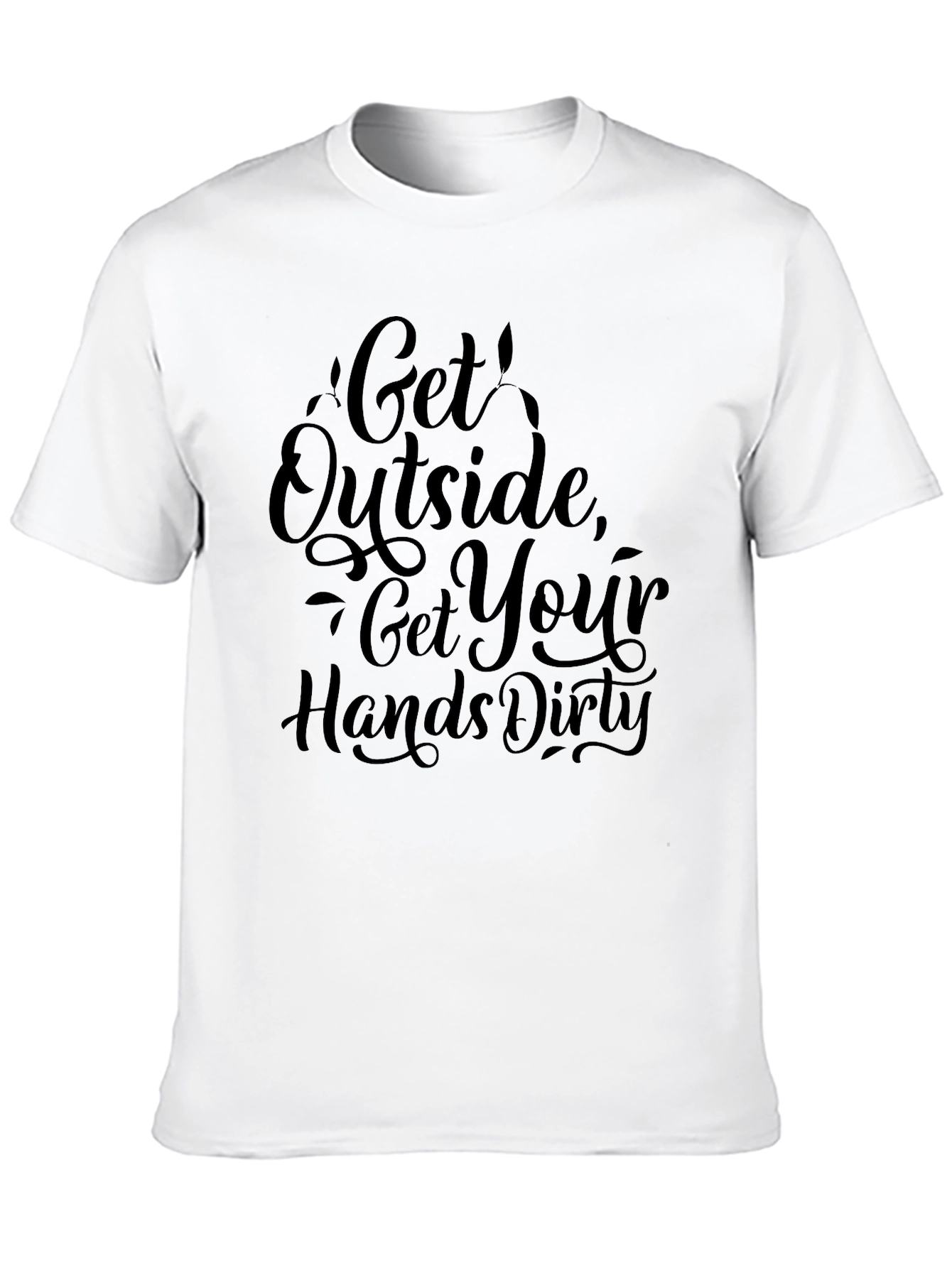 Black Get Outside Graphic Print Crew Neck Tee view 10