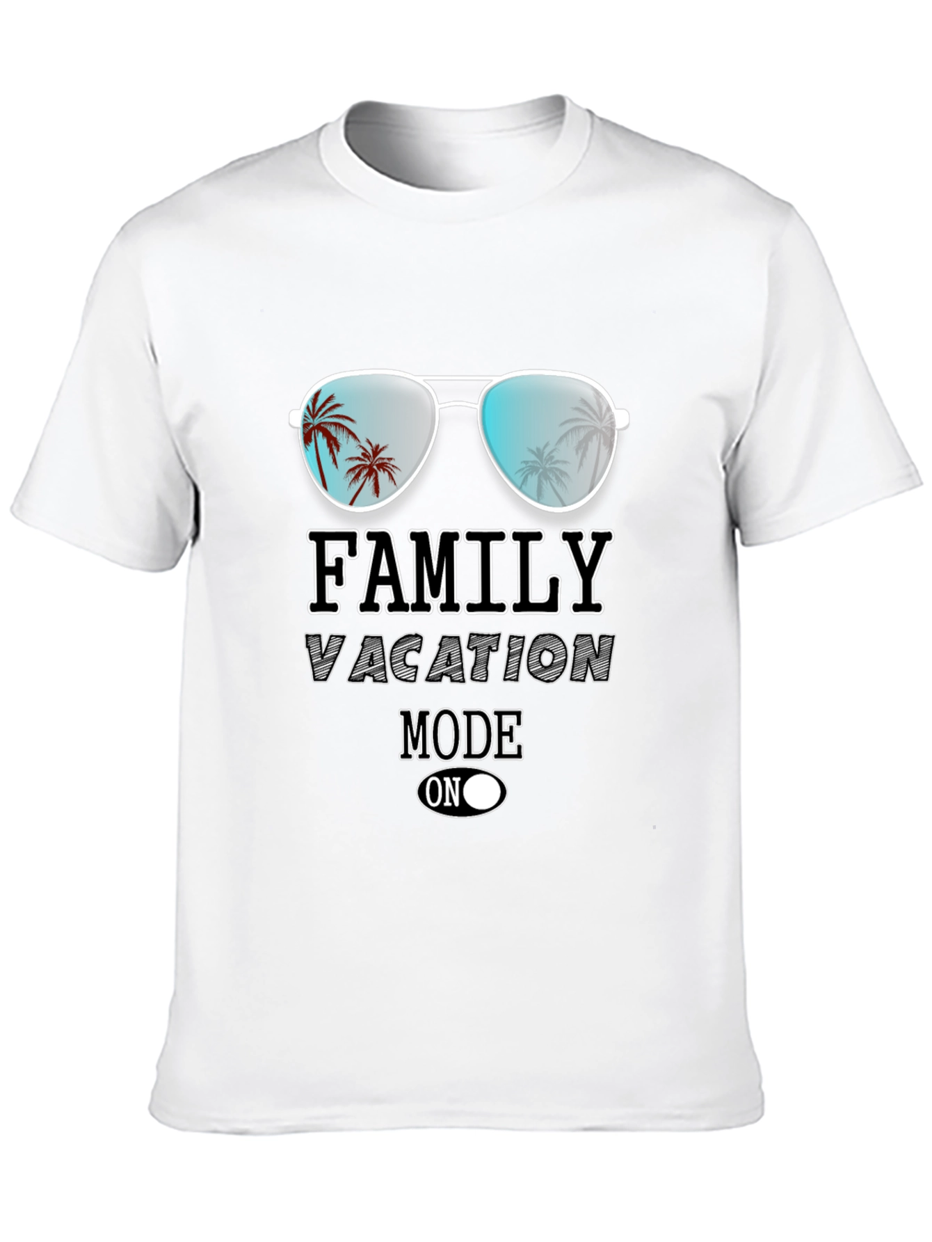 Black Family Vacation Mode On Graphic T-Shirt view 10