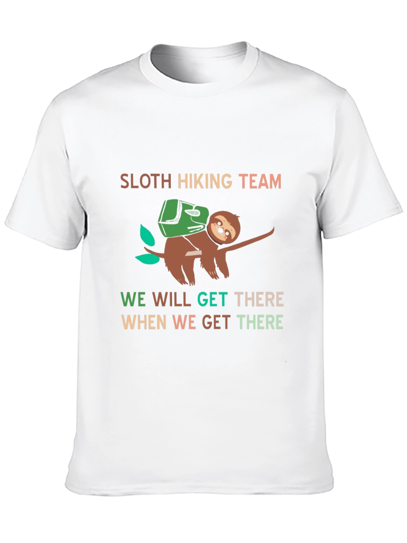 Black Sloth Hiking Team T-Shirt - Funny Adventure Tee view 10