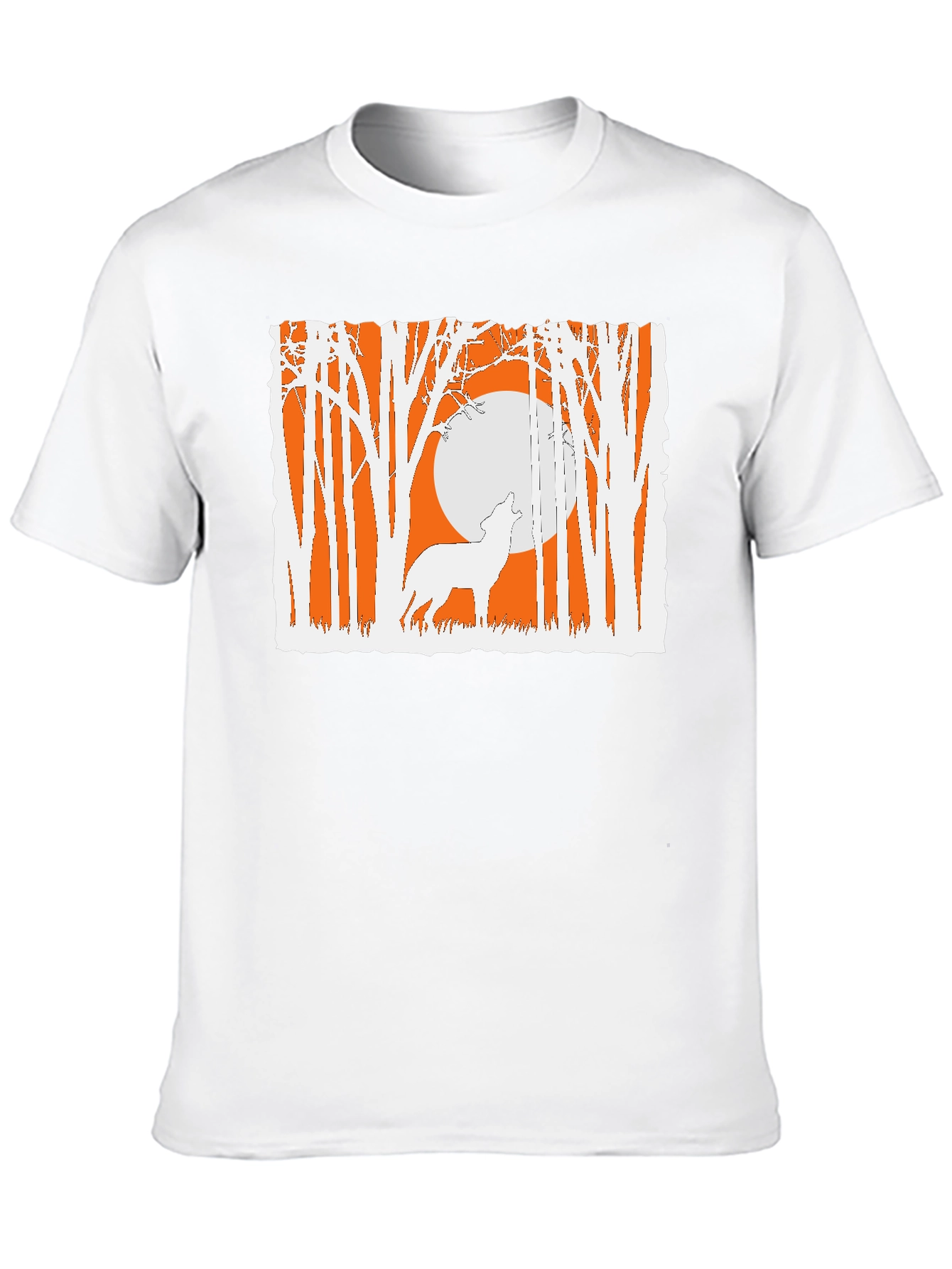 Black Wolf Moon Graphic Tee - Nature Inspired Black T-Shirt view 10