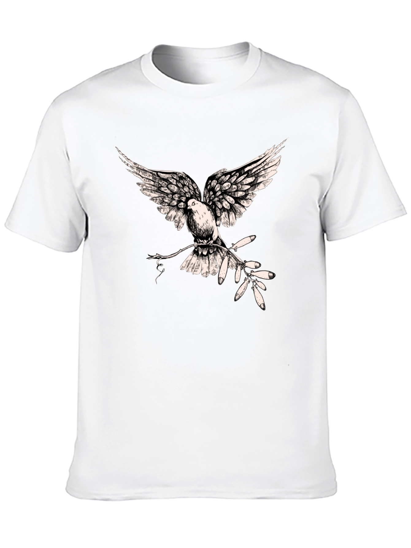 Black Dove Peace Branch Graphic Tee - Black view 10